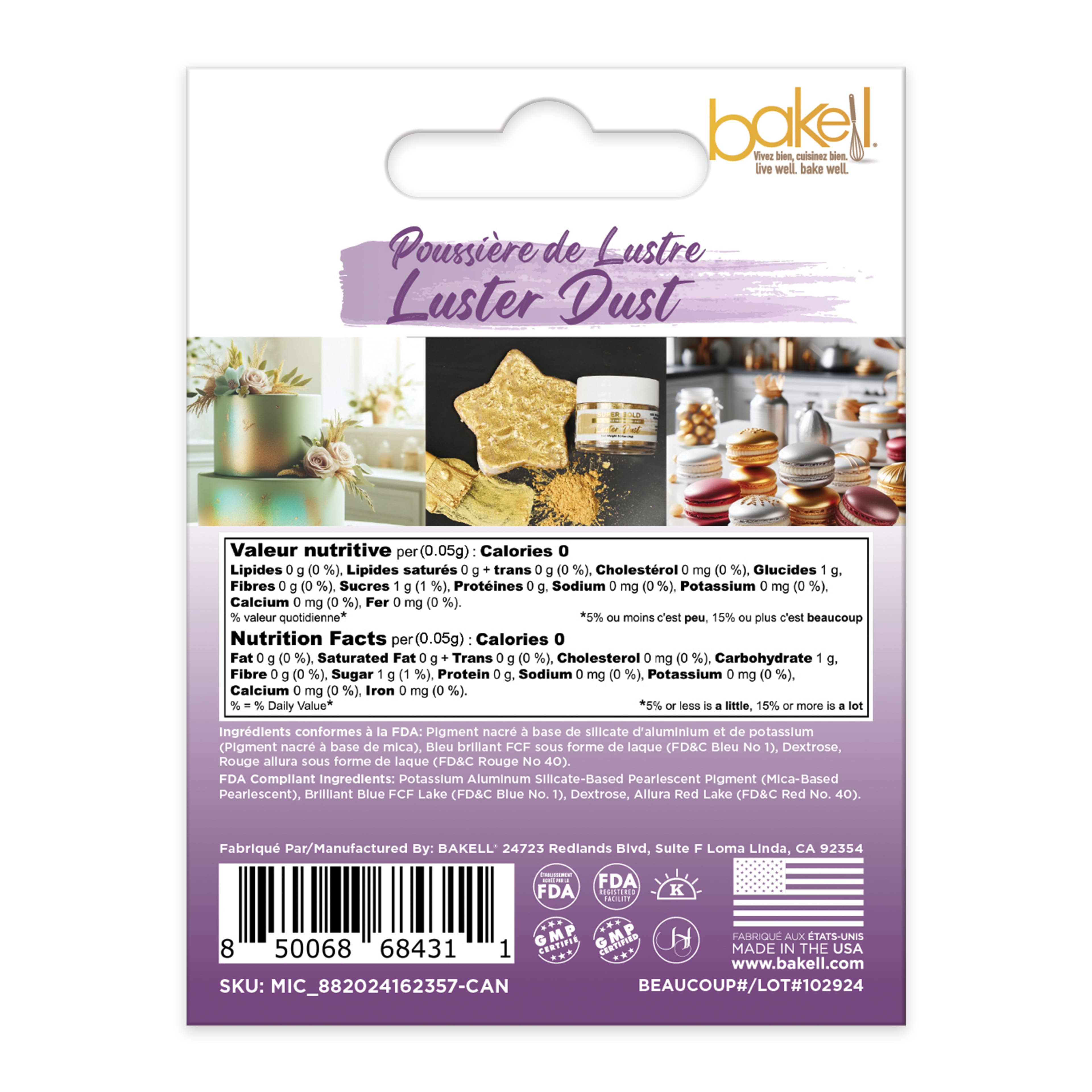 Bakell® Luster Dust Edible Shimmer Dust