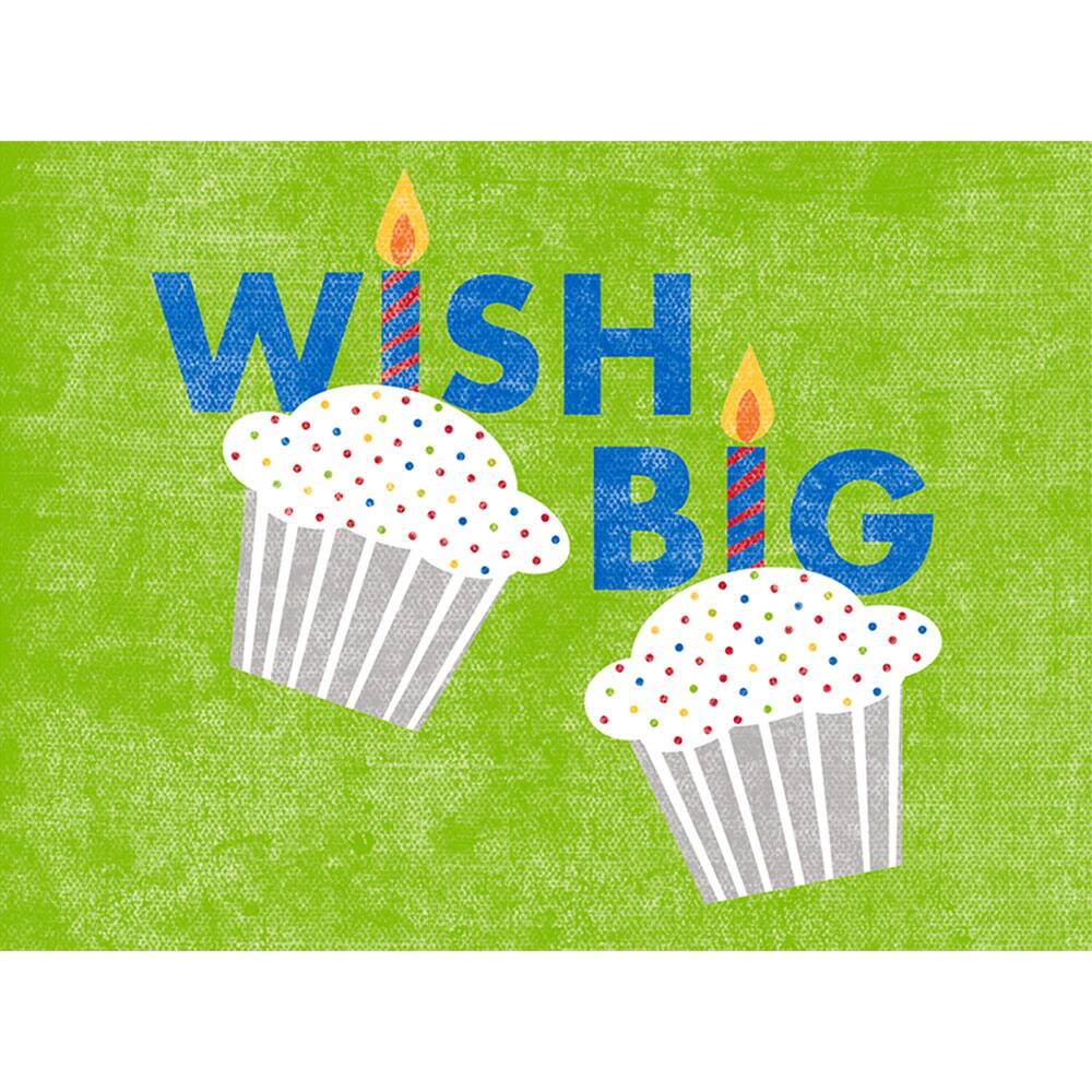 JAM Paper Wish Big Blank Assorted Birthday Card Set, 36ct.