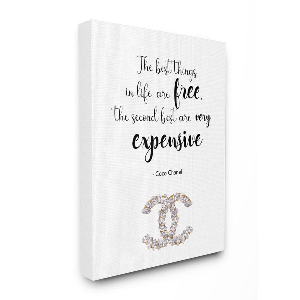 Stupell Industries Second Best Things In Life Quote Fashion Brand Glam Text Canvas Wall Art