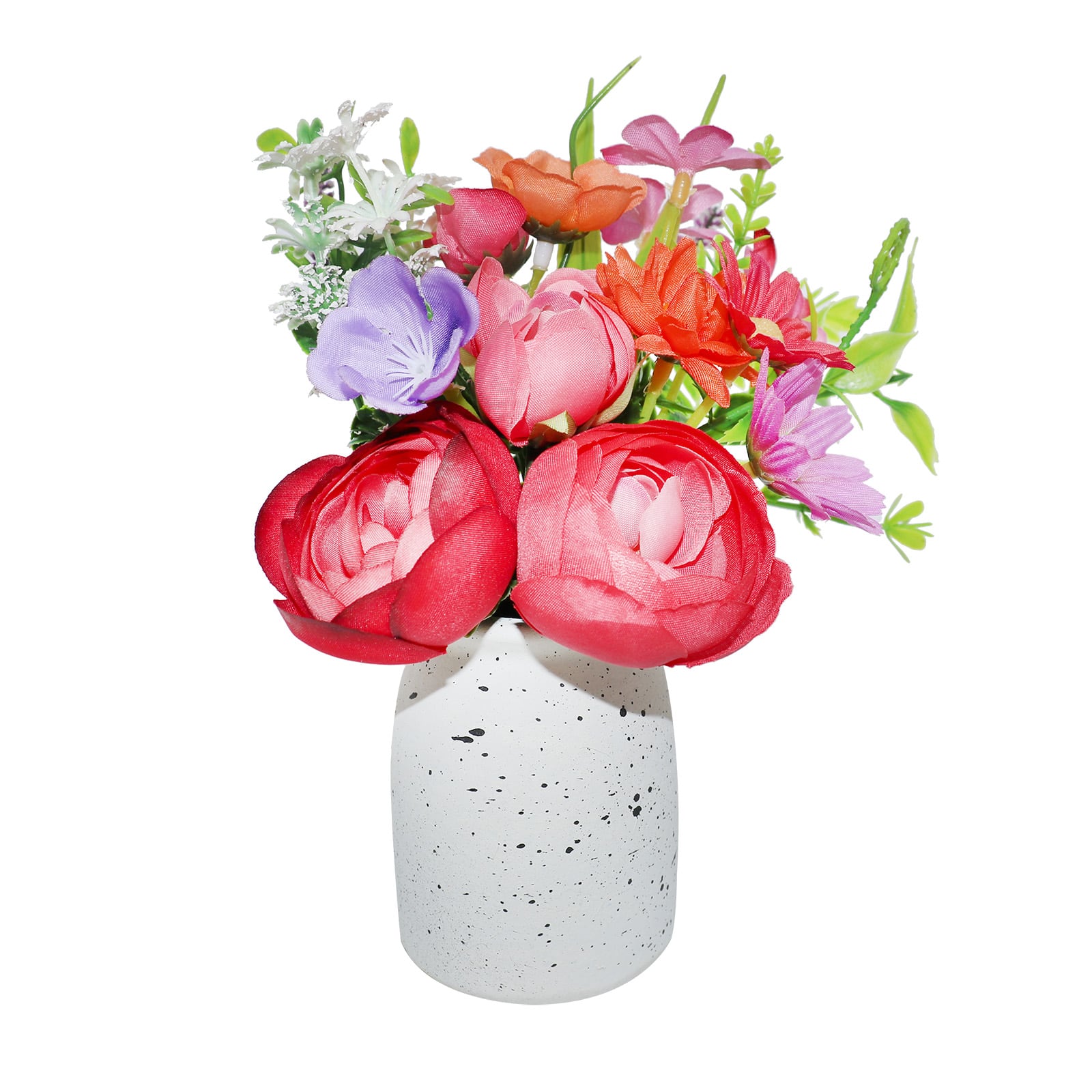 Assorted Mixed Ranunculus Arrangement in White Pot by Ashland&#xAE;, 1pc.
