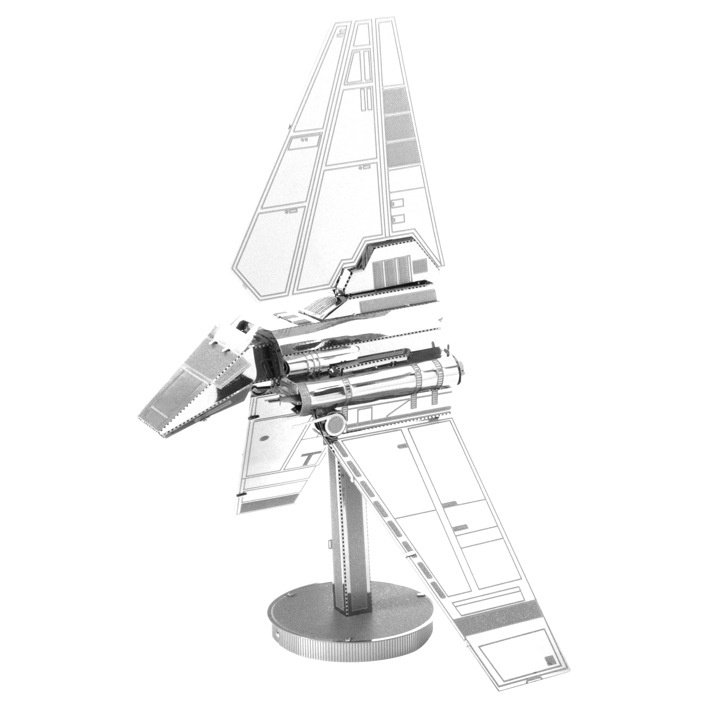 Metal Earth Star Wars Kylo Ren's Command Shuttle 3D Laser Cut Metal Model Kit 