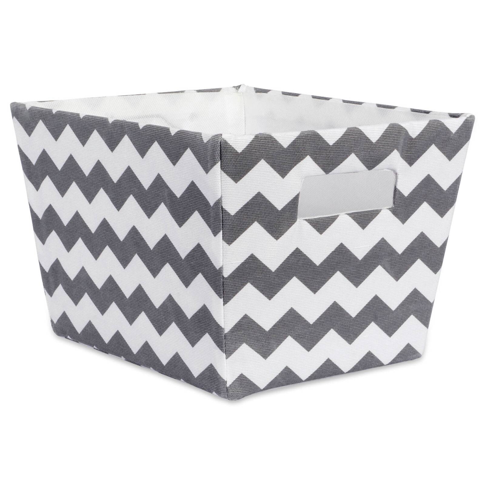 Polyester Chevron Trapezoid Bin By Dii in Gray | 12" x 10" x 7.75" | Michaels®
