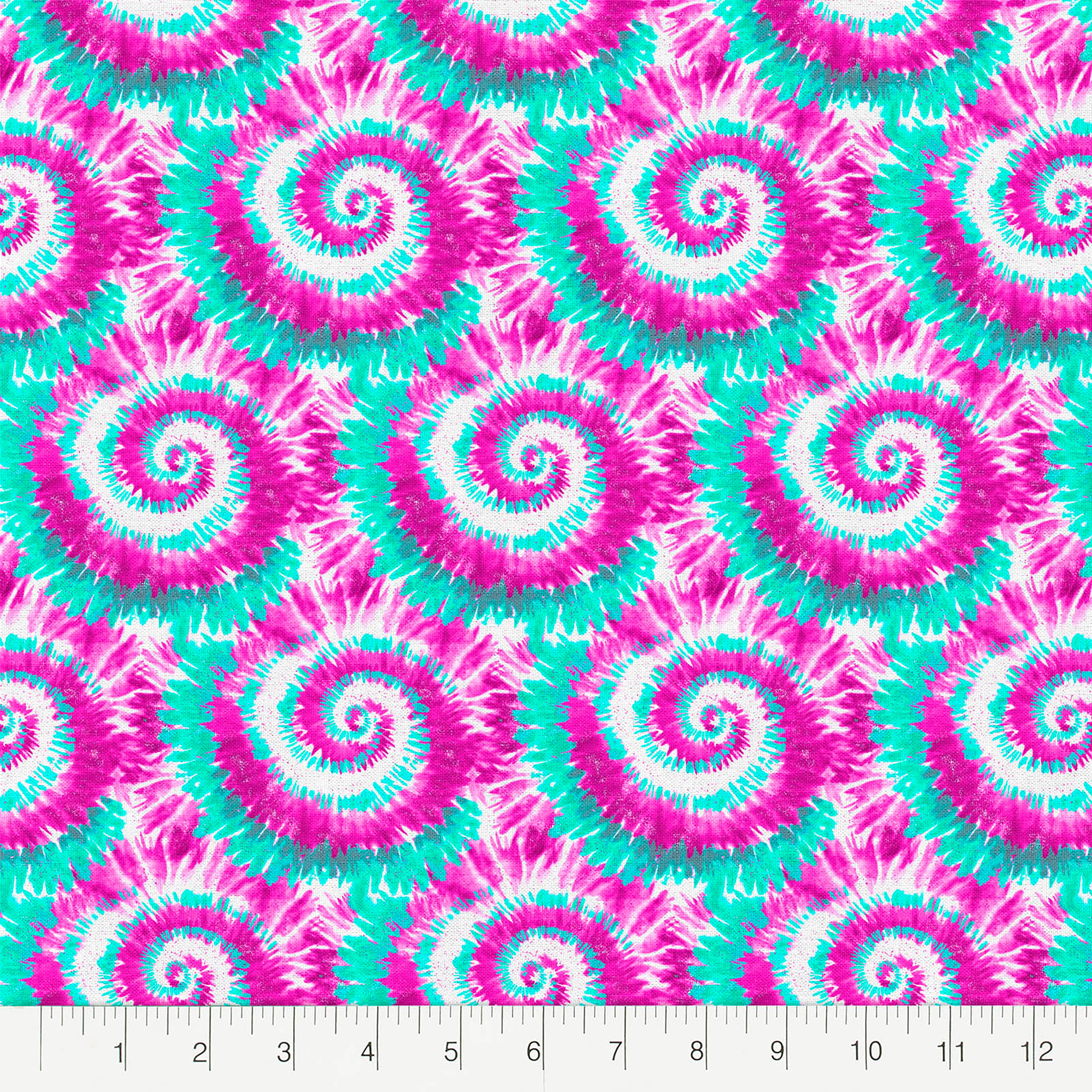 Fabric Editions Pink &#x26; Turquoise Tie Dye Cotton Fabric