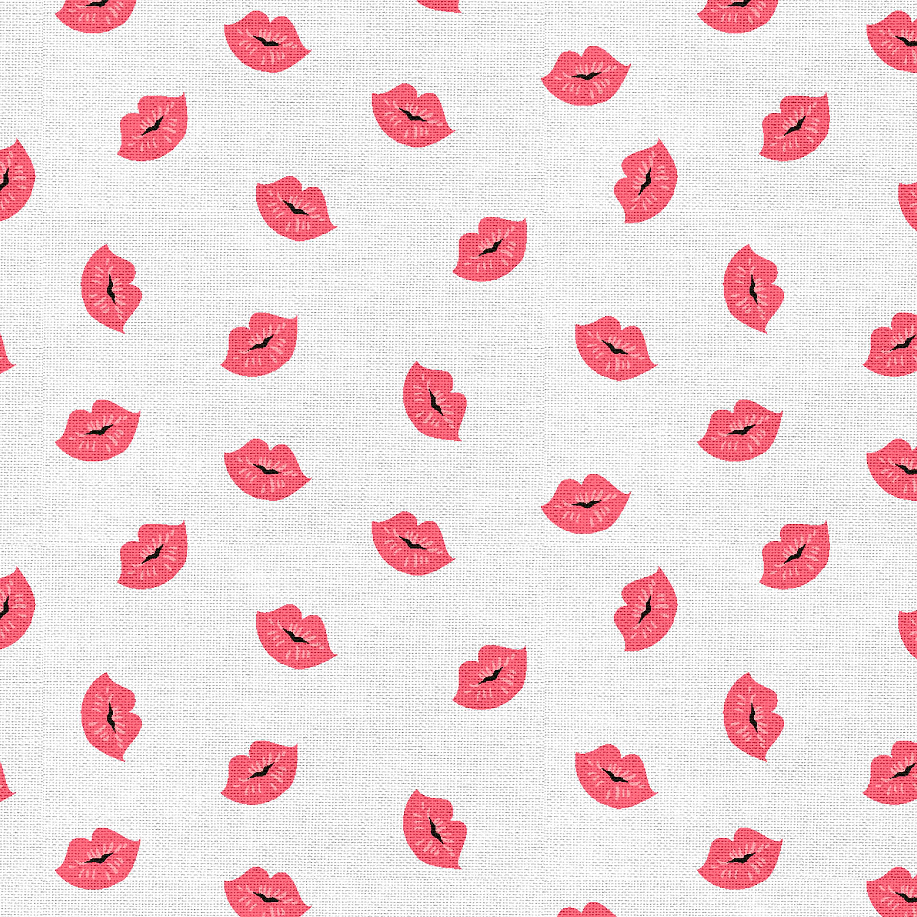 Fabric Editions Pink Lips Cotton Fabric