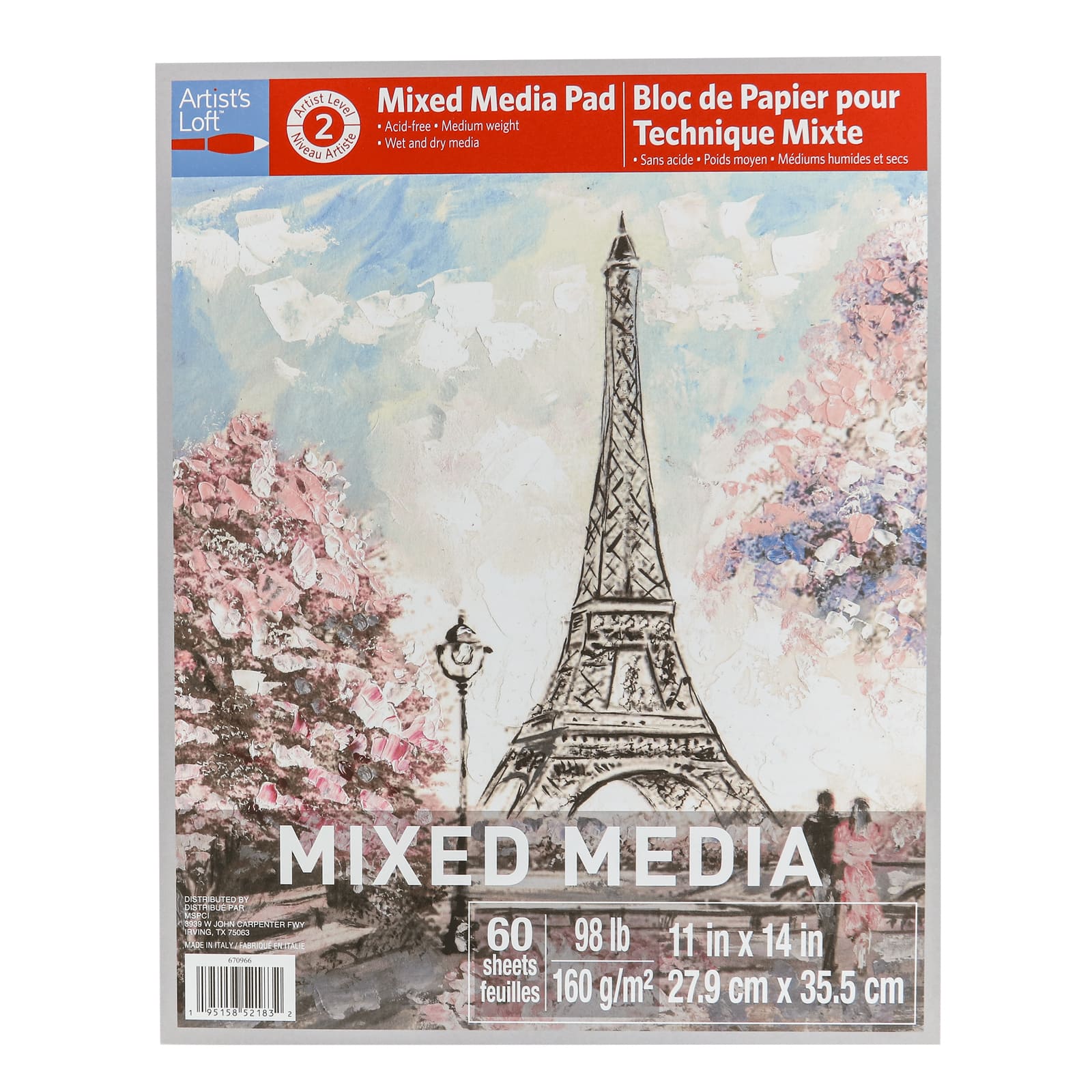 Mixed Media Medium Weight Paper Pad by Artist&#x27;s Loft&#x2122;, 11&#x22; x 14&#x22;