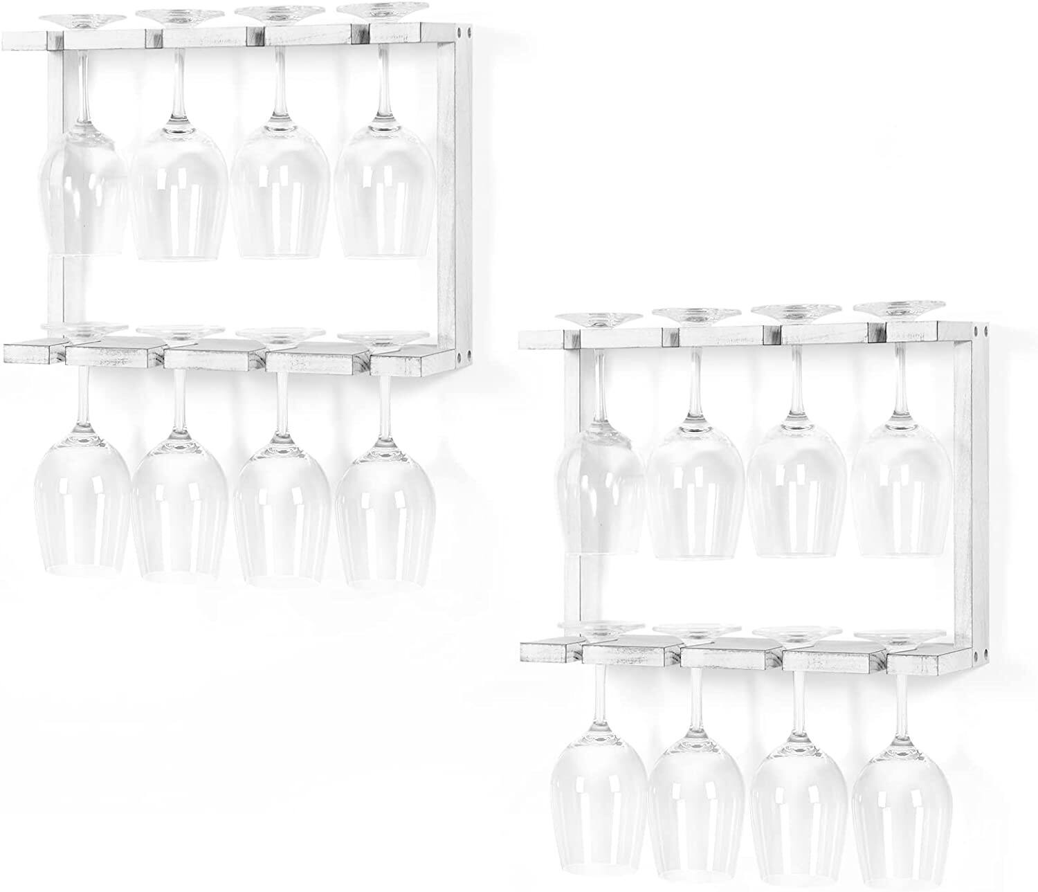 NEX&#x2122; Wall Mounted Wine Glass Stemware Rack Holder Hanger, 2ct.