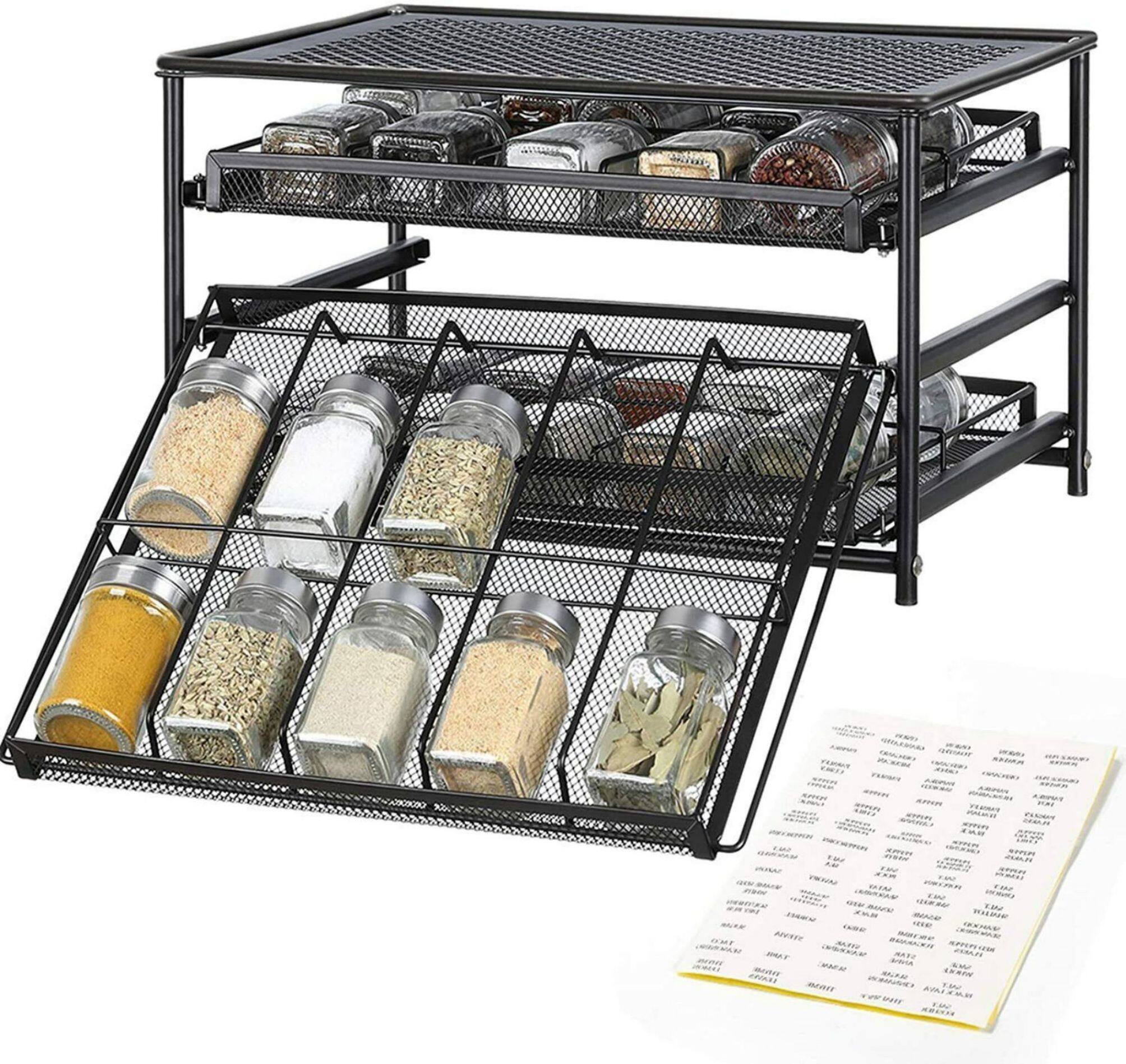 NEX&#x2122; 3-Tier 30-Bottle Spice Rack Organizer