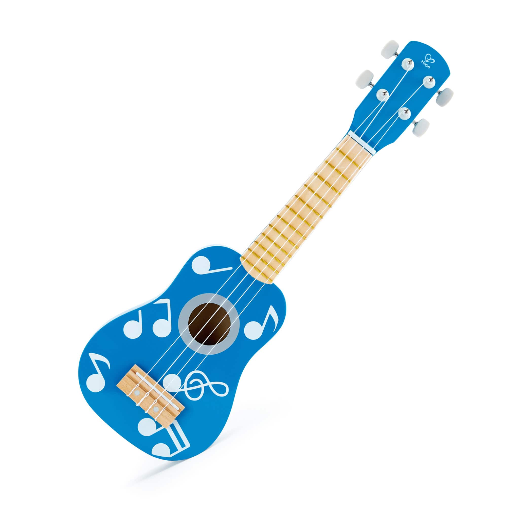 Hape 21&#x22; Blue Dot Kid&#x27;s Wooden Toy Ukulele