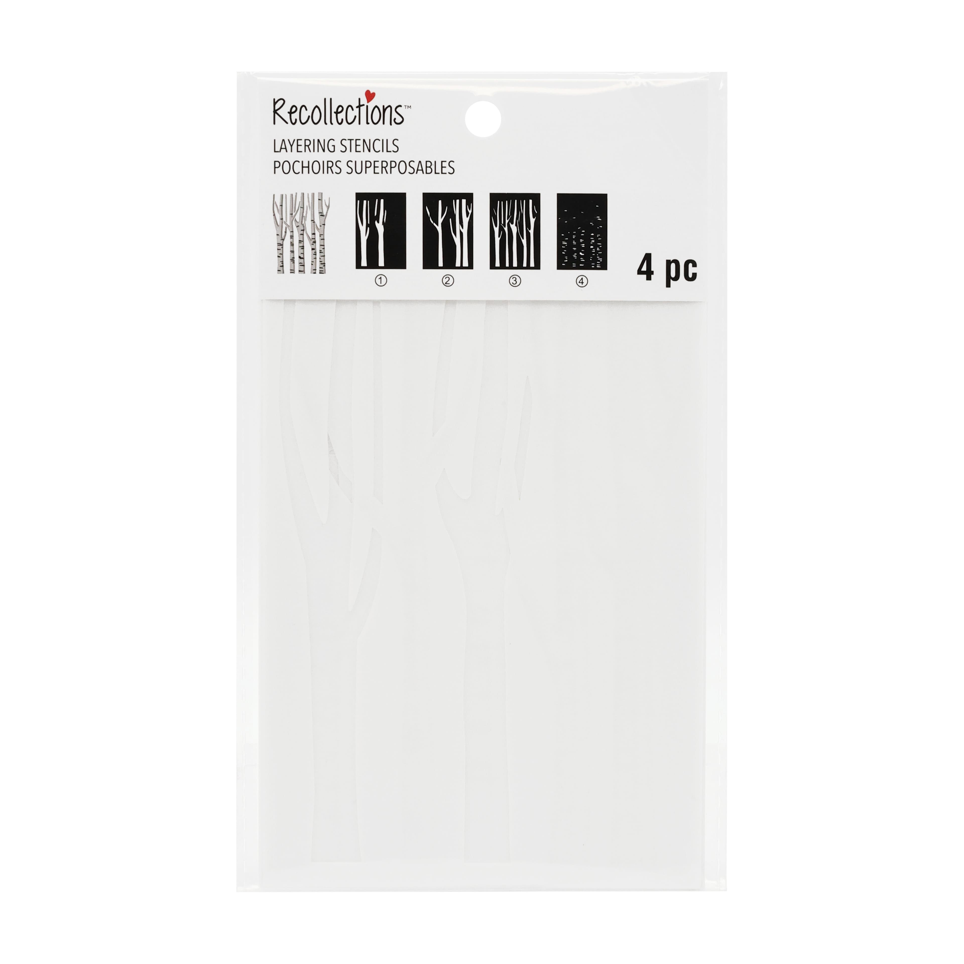 4&#x22; x 6&#x22; Birch Tree Print Layering Stencil Set by Recollections&#x2122;