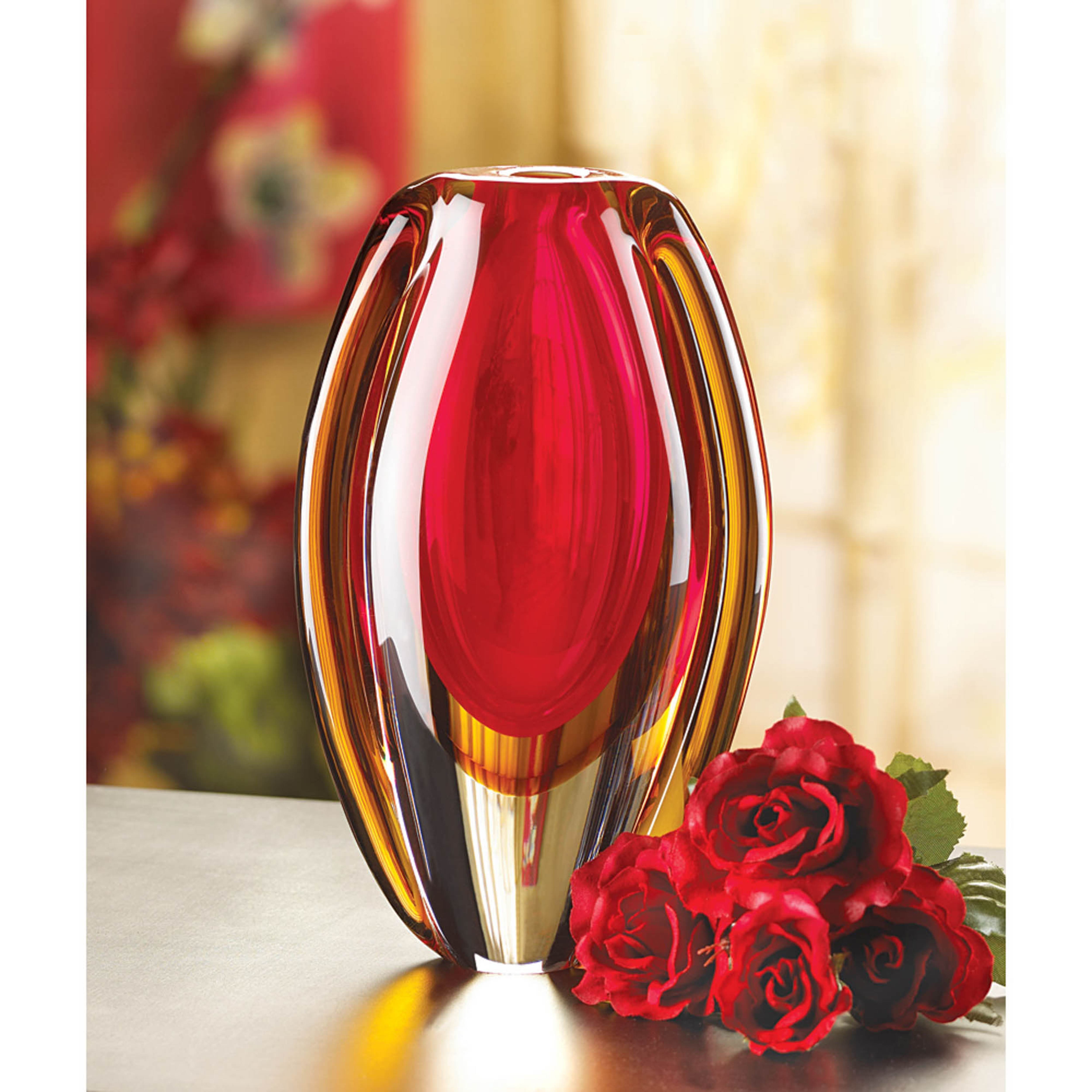 9&#x22; Sunfire Glass Vase