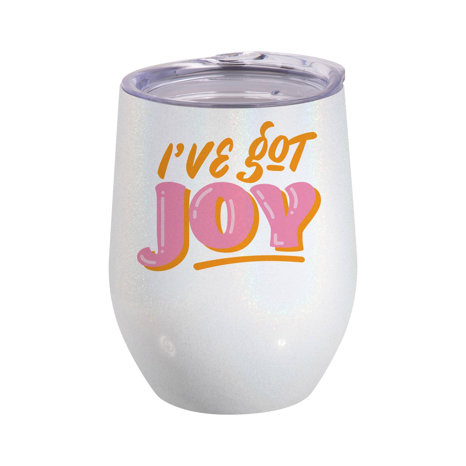 Craft Express White Glitter Sublimation Stemless Cups, 6ct.