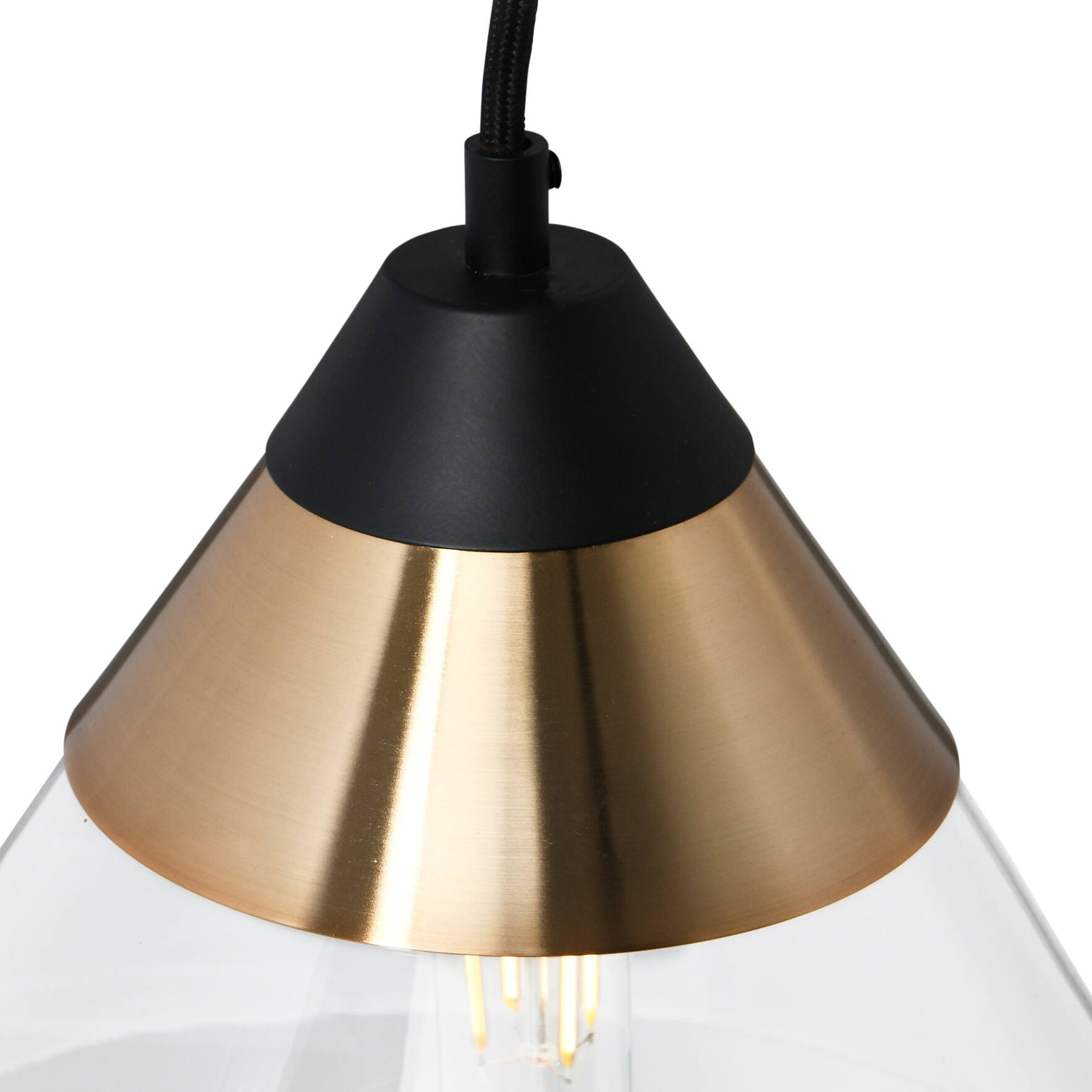 Hello Honey&#xAE; Robert Stevenson Lighting Theo 10&#x22; Matte Black &#x26; Brushed Metal Ceiling Light