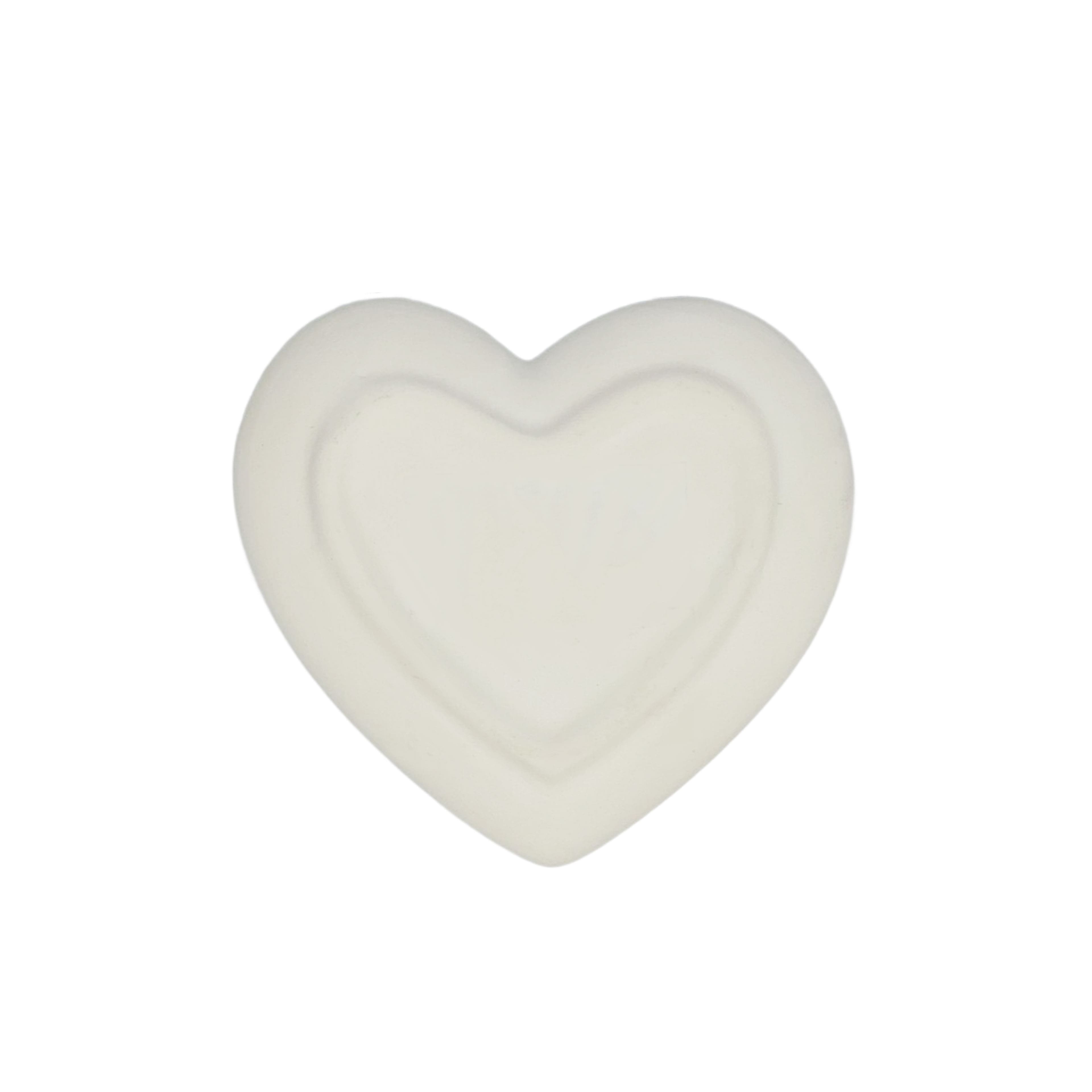12 Pack: 4" White Ceramic Heart Trinket Tray by Make Market®