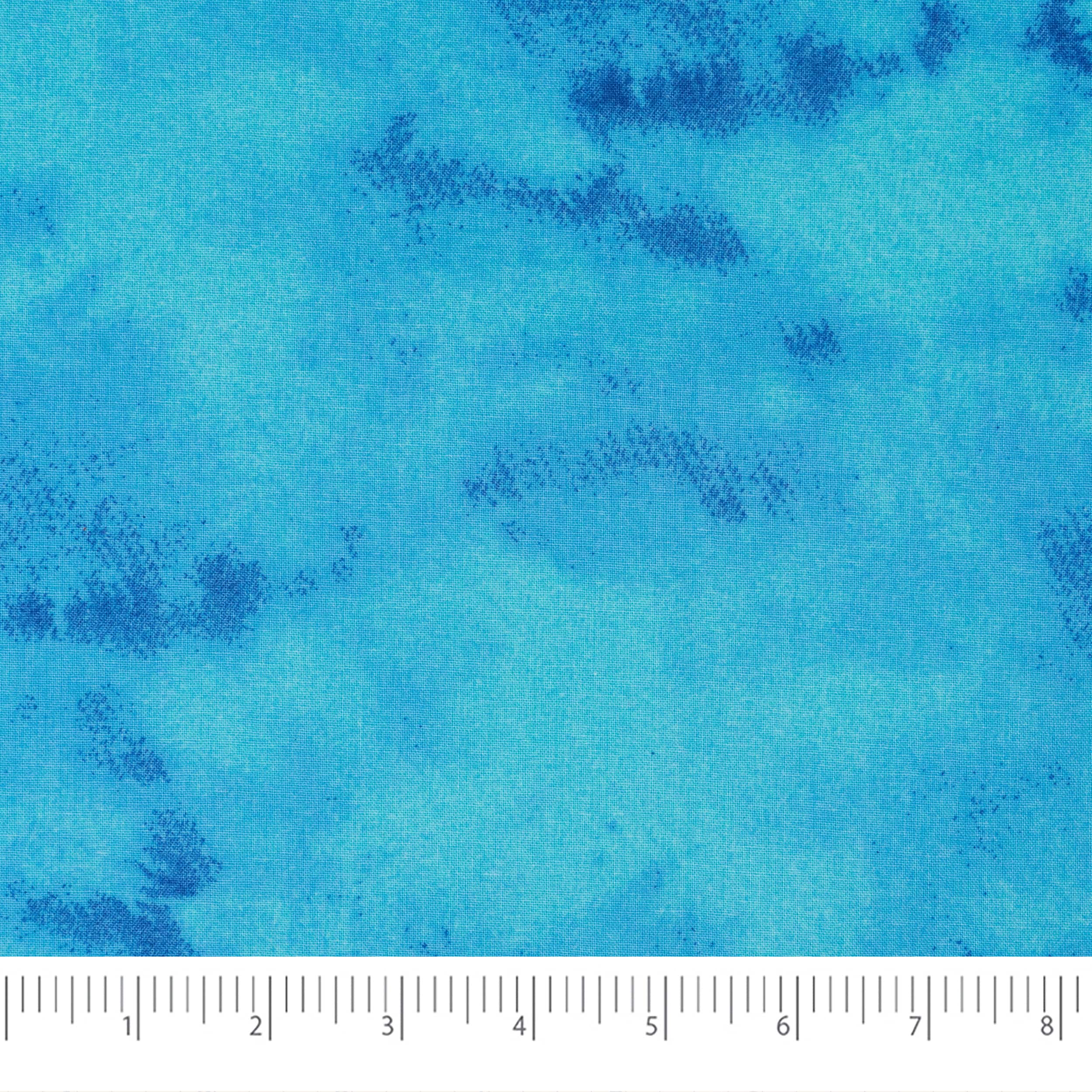 SINGER Christmas Tone-on-Tone Sky Blue Cotton Fabric