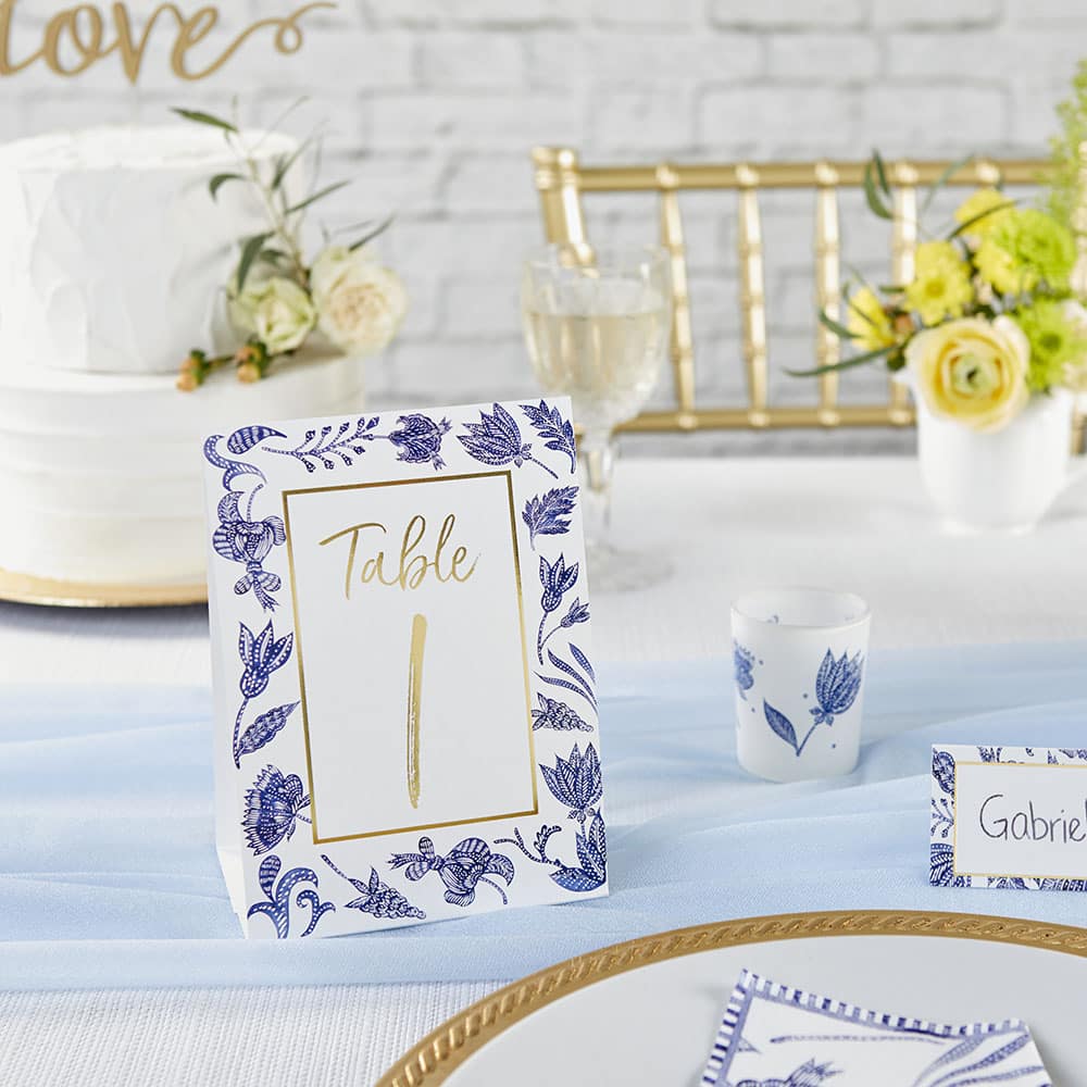 Kate Aspen&#xAE; Blue Willow Wedding Table Numbers 1-25