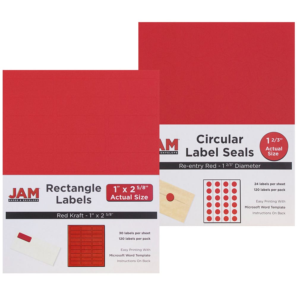 Jam Paper Circle Label Sticker Seals, 1 2/3, Lime Green, Pack of 120