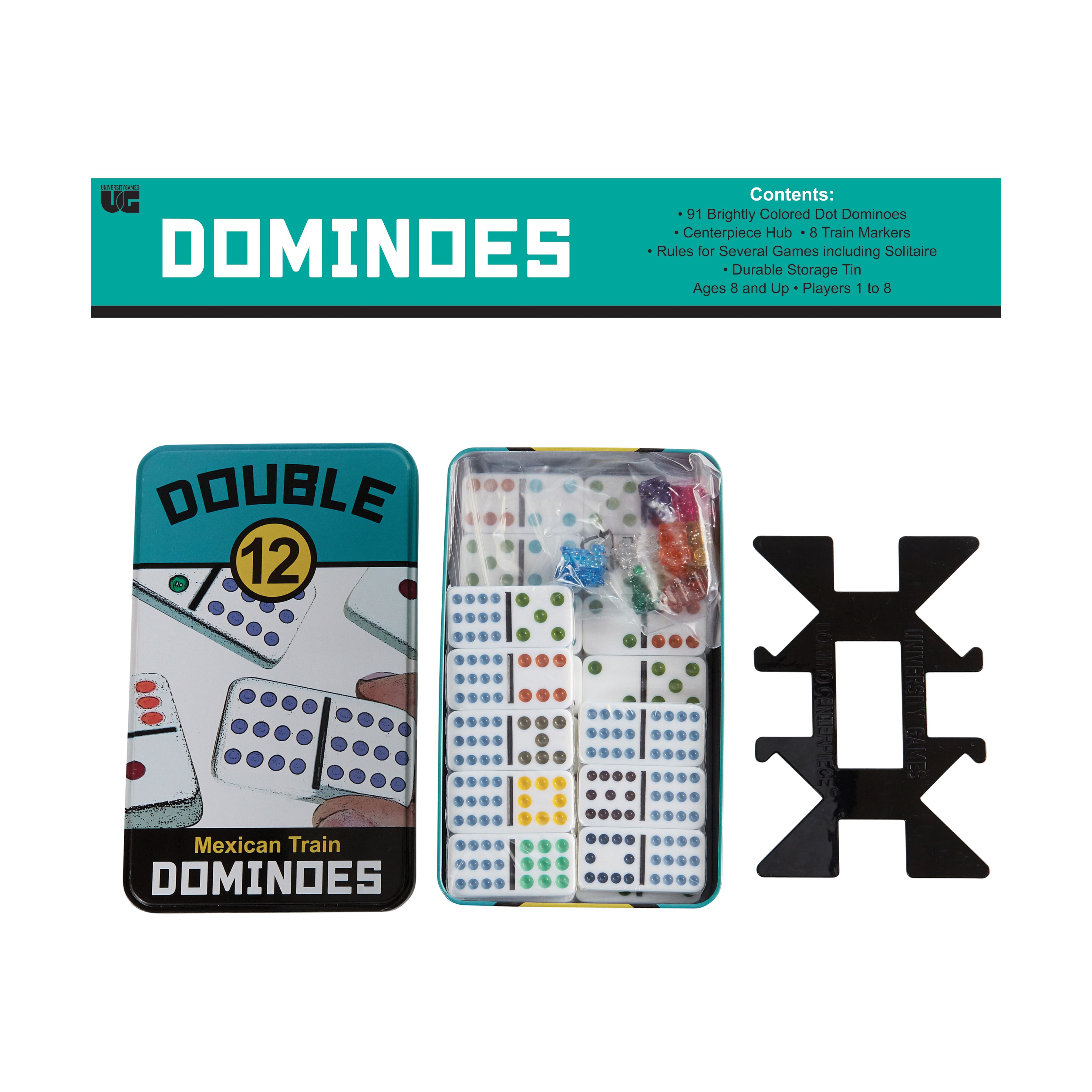 Double 12 Mexican Train Dominoes