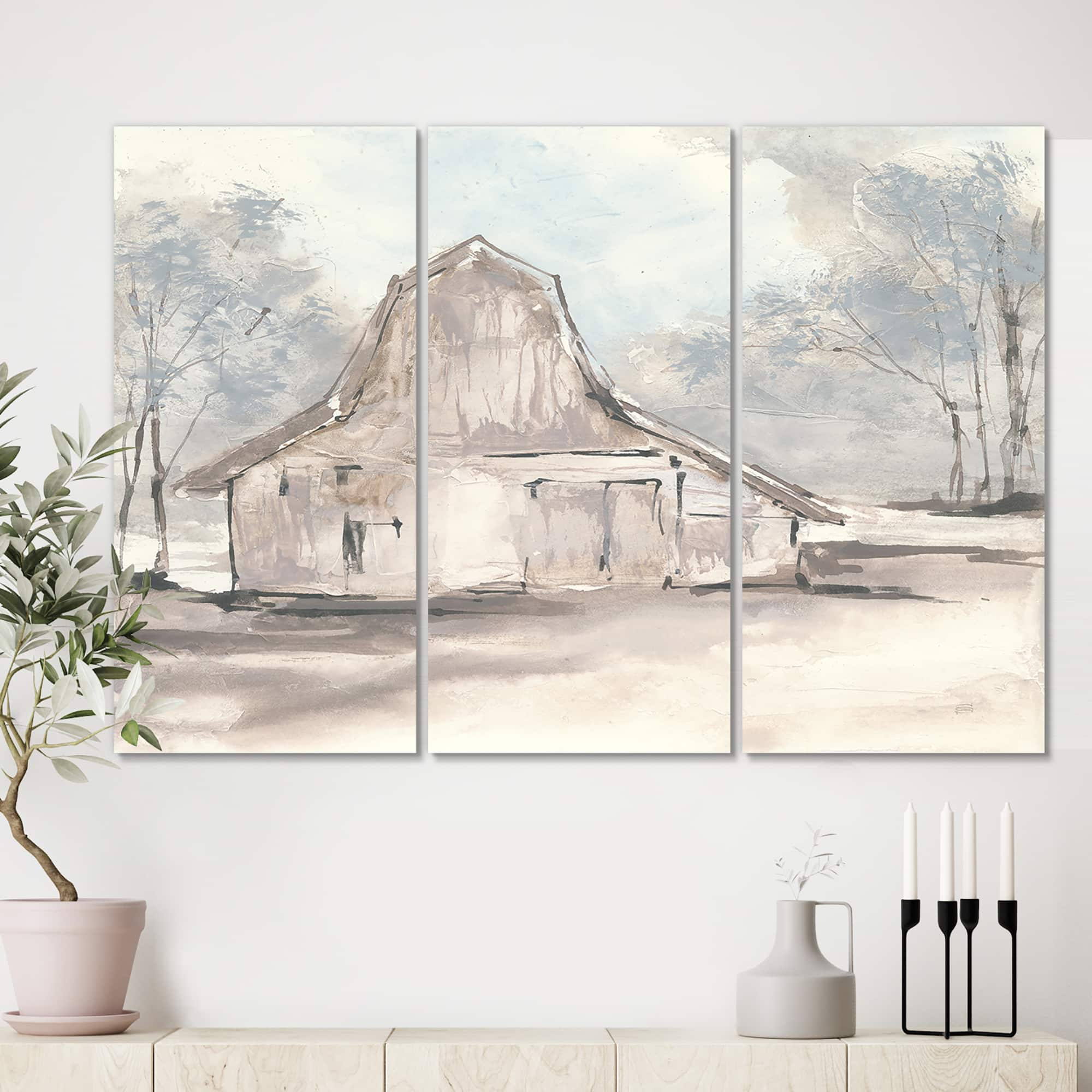 Designart - Farmhouse Barn Grey VI - Modern Farmhouse Canvas Artwork ...