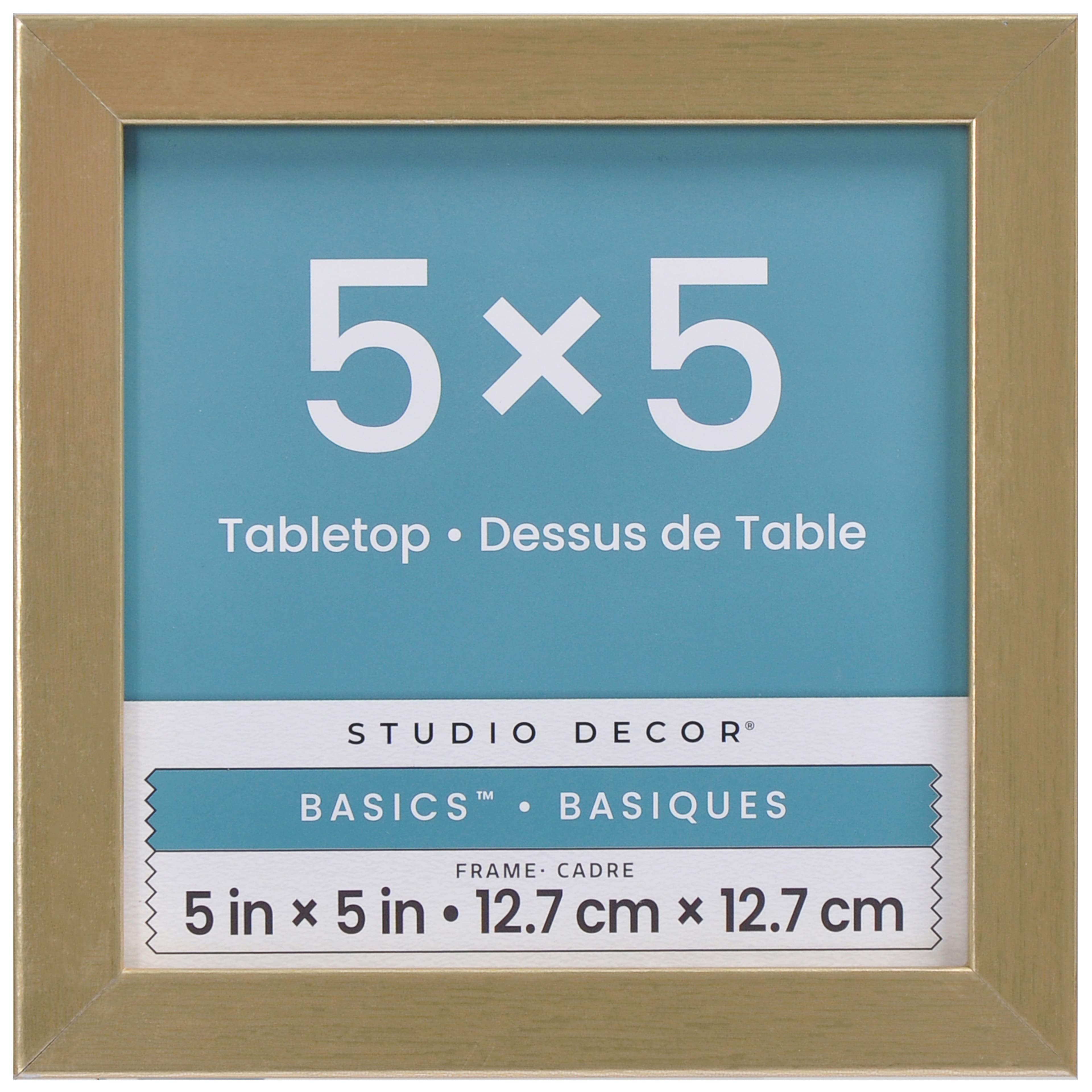 Basics&#x2122; 5&#x22; x 5&#x22; Gold Linear Tabletop Frame by Studio D&#xE9;cor&#xAE;
