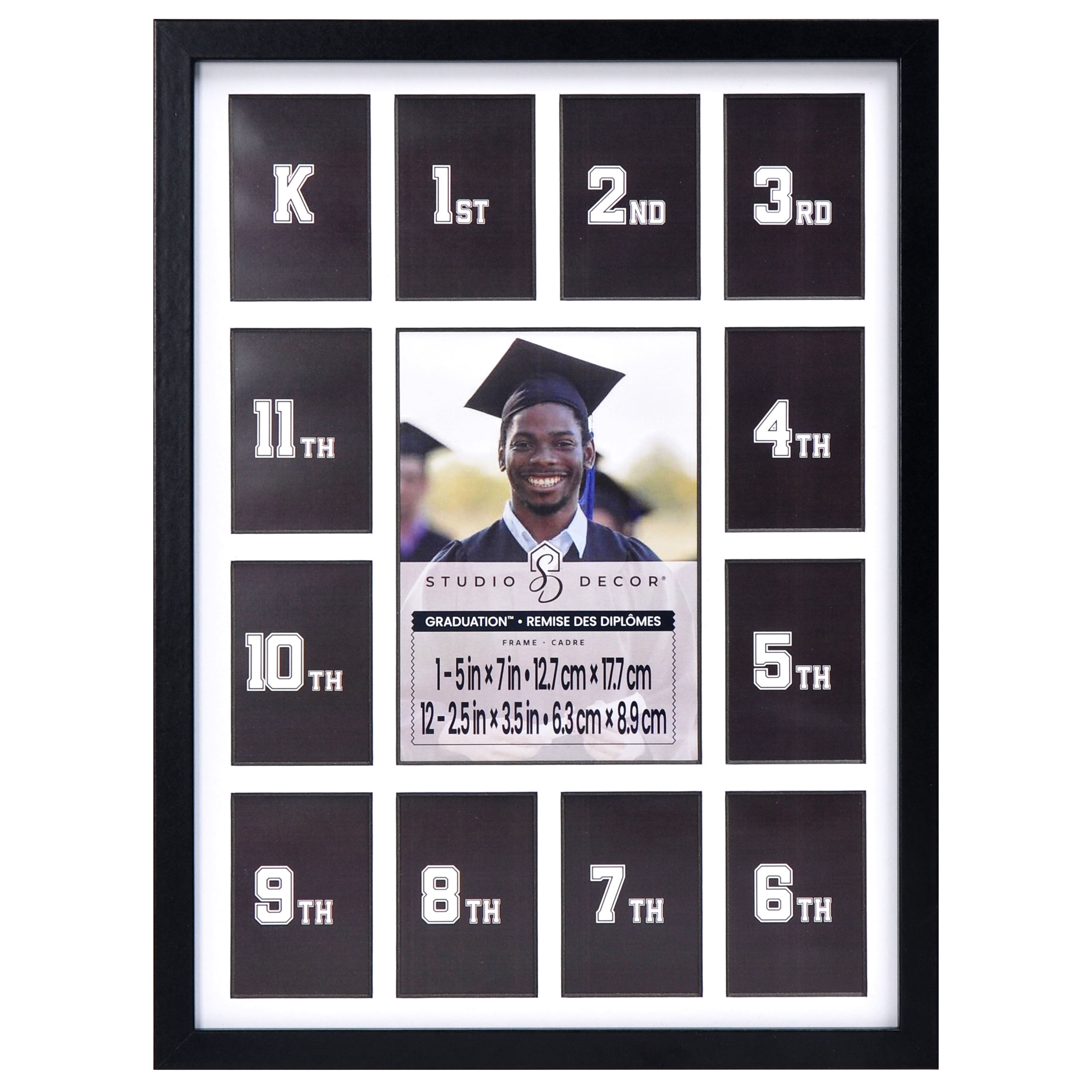 13 Opening Graduation&#x2122; 11&#x22; x 15&#x22; Black Grades Frame by Studio D&#xE9;cor&#xAE;