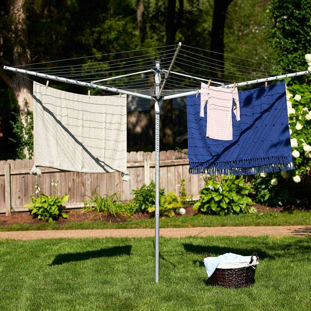 Household Essentials Umbrella Clothesline Dual Height Outdoor Dryer