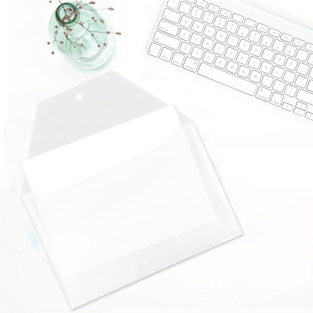 JAM Paper 9.75" x 14.5" Plastic Snap Closure Envelopes, 12ct.