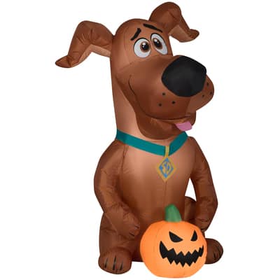 5ft. Airblown® Inflatable Halloween Puppy Scooby-Doo with Pumpkin ...