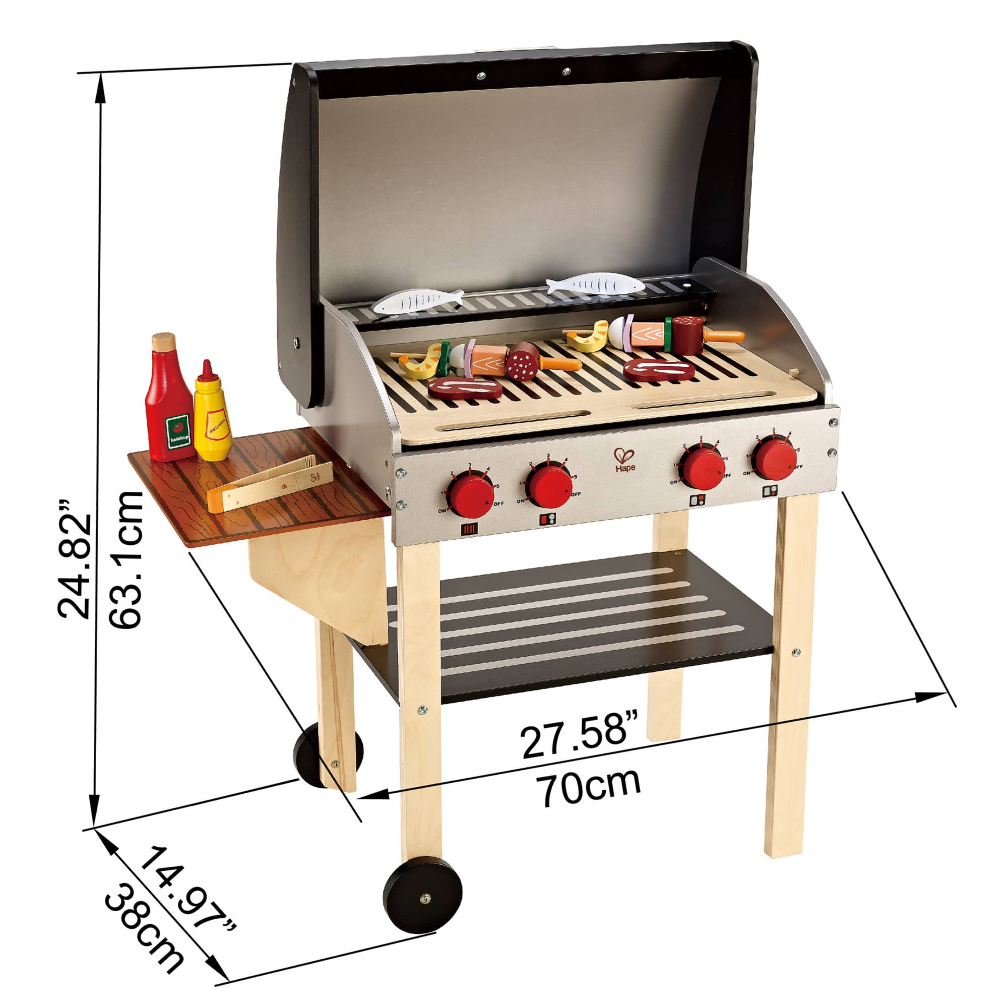 Hape Gourmet Grill Kids Wooden Play Kitchen