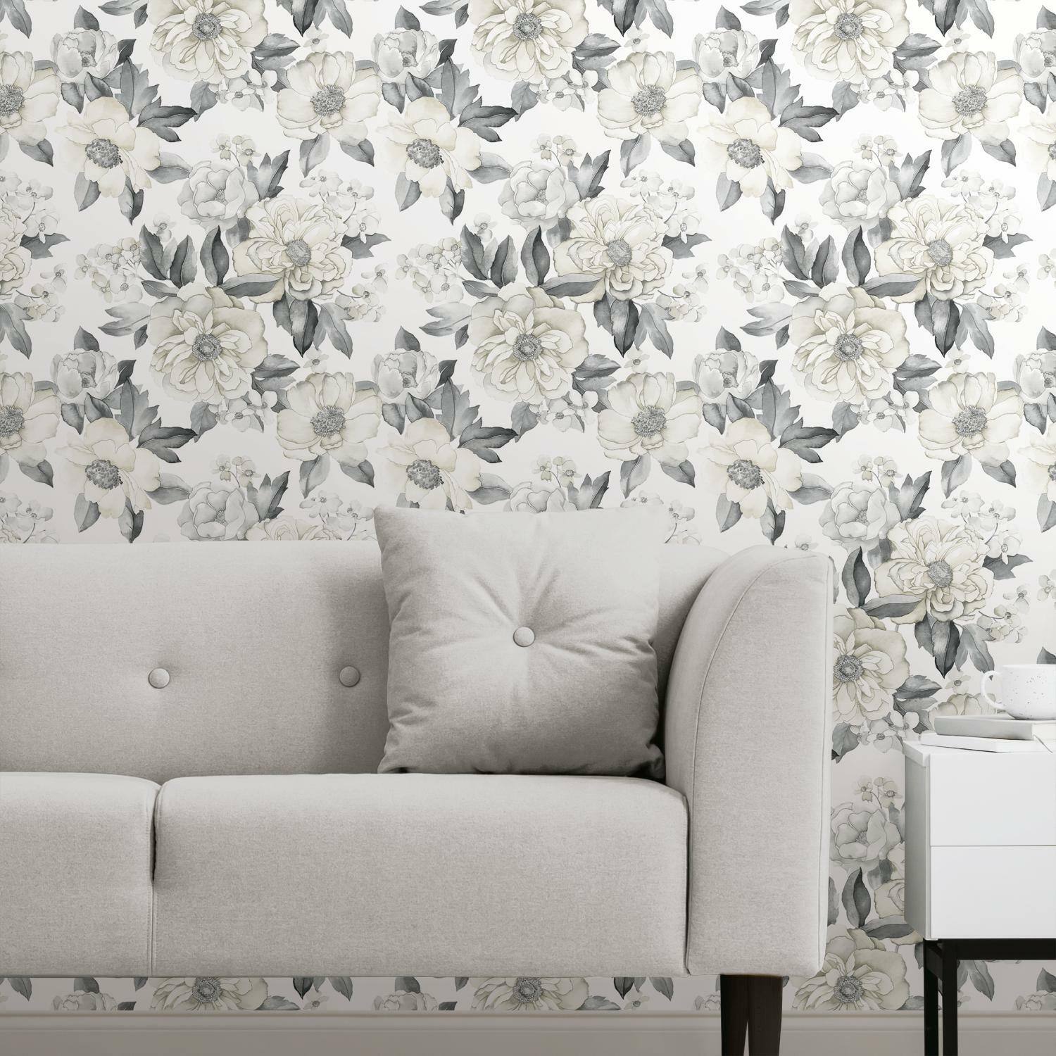 RoomMates Watercolor Floral Bouquet Peel &#x26; Stick Wallpaper