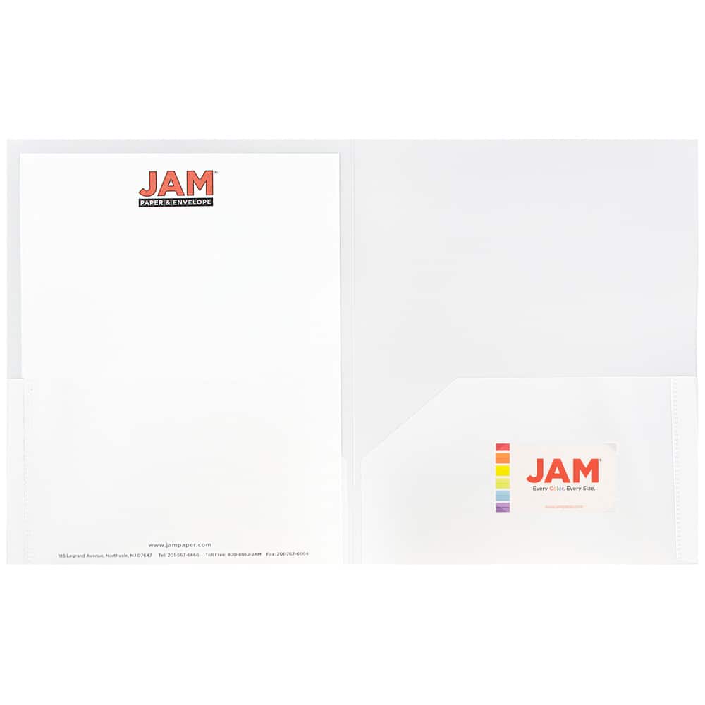 JAM Paper 9.5" x 11.5" Plastic 2 Pocket School POP Folders, 6ct.