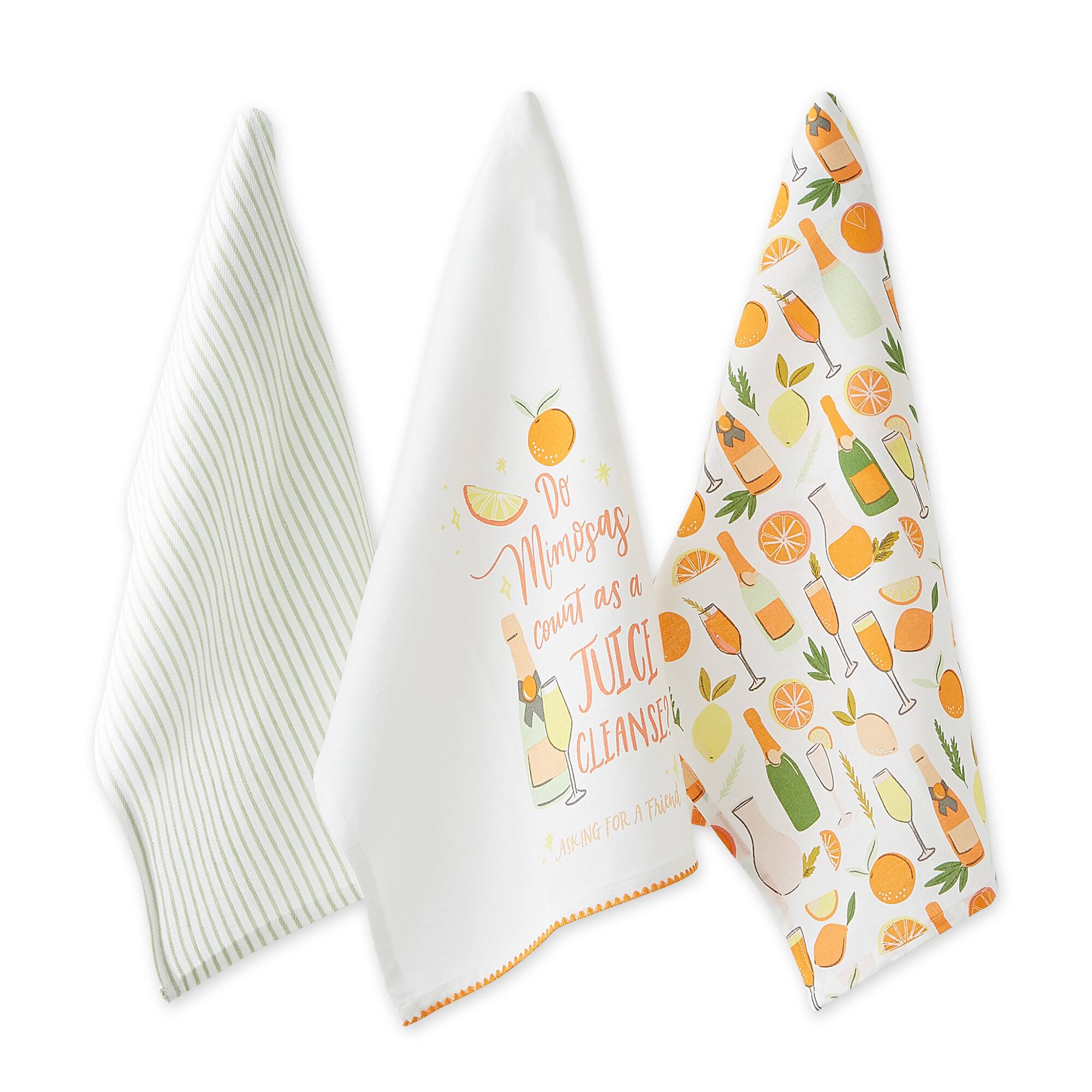 Mimosa Juice Cleanse Dishtowel (Set of 3)