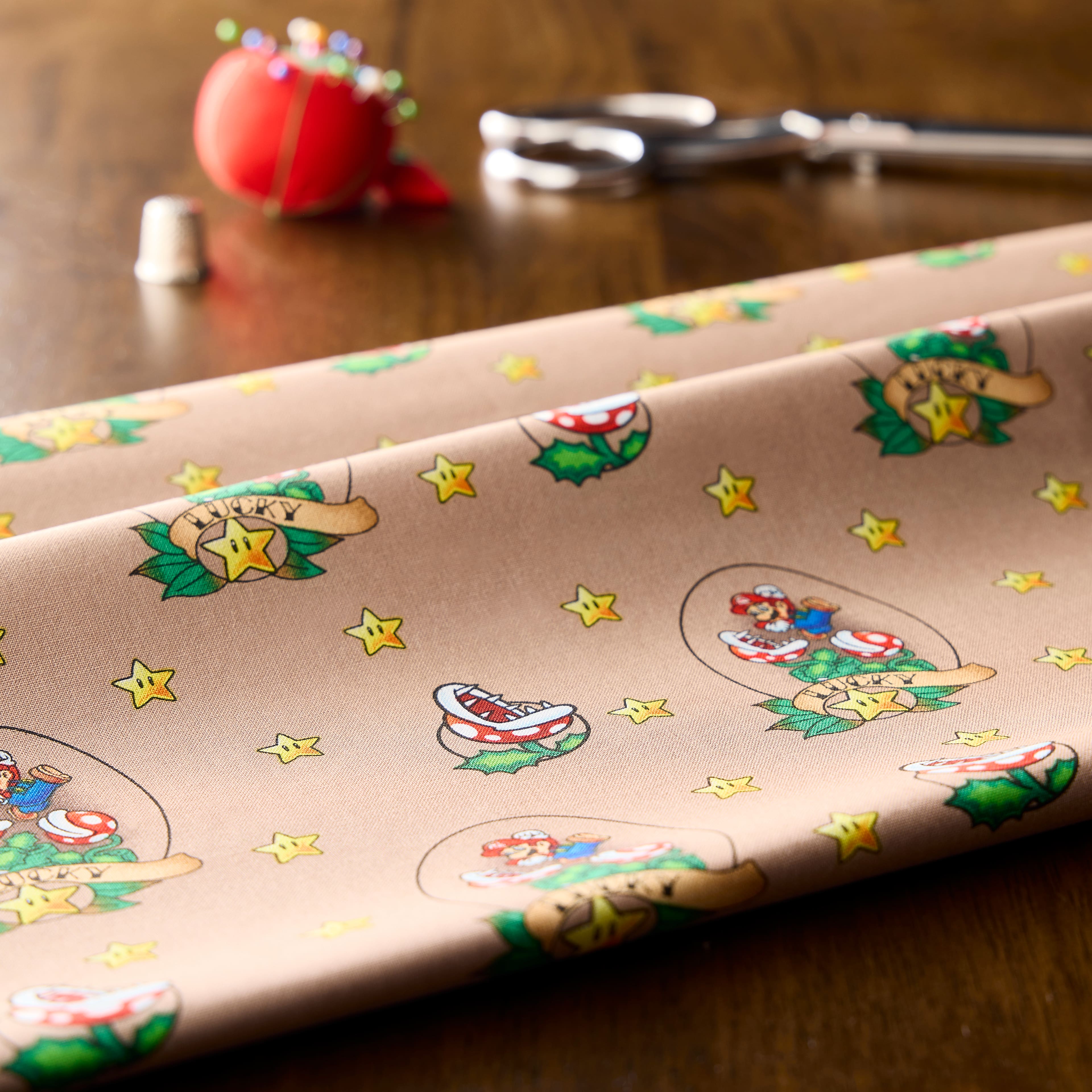 Nintendo&#xAE; Brown Lucky Mario Cotton Fabric