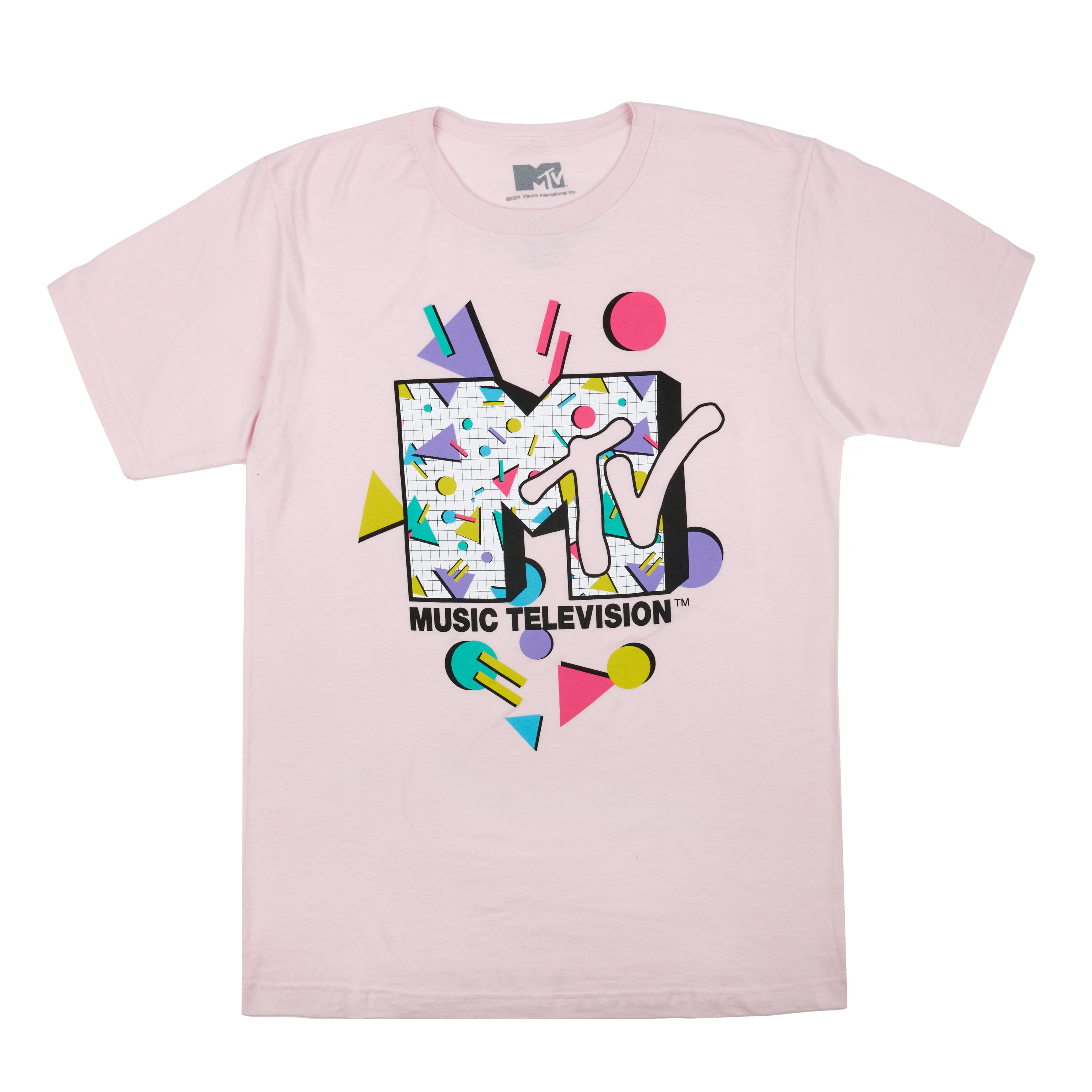 Light Pink 90s MTV Cotton T-Shirt