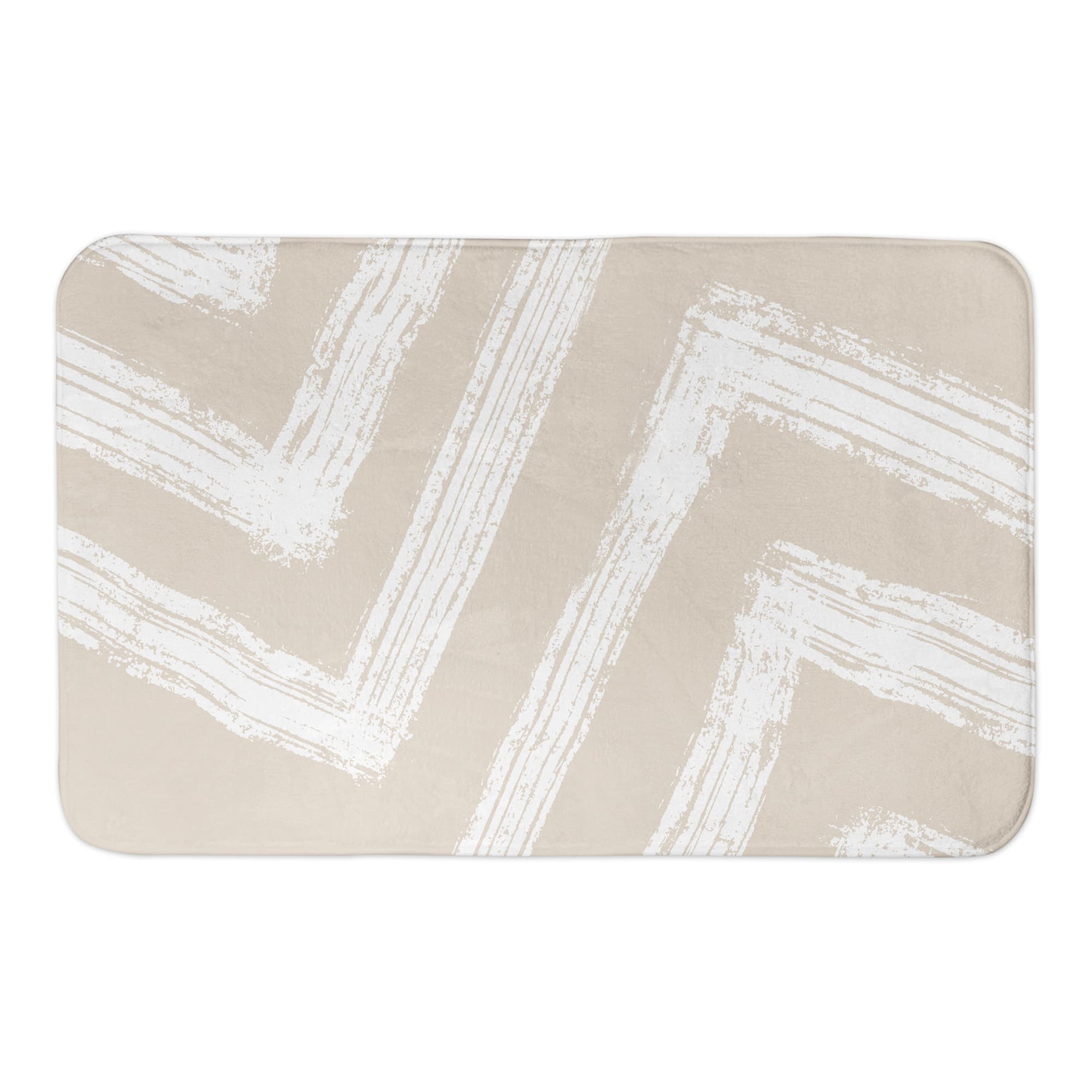 Neutral Zags Bath Mat