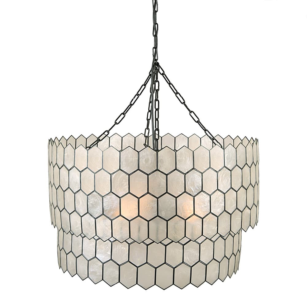 Hello Honey® Capiz 2-Tier Honeycomb Chandelier