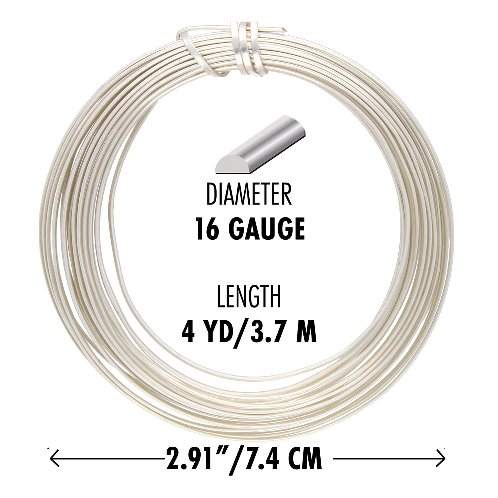 The Beadsmith® Wire Elements™ 16 Gauge Silver Tarnish Resistant Soft Temper Wire, 4yd.