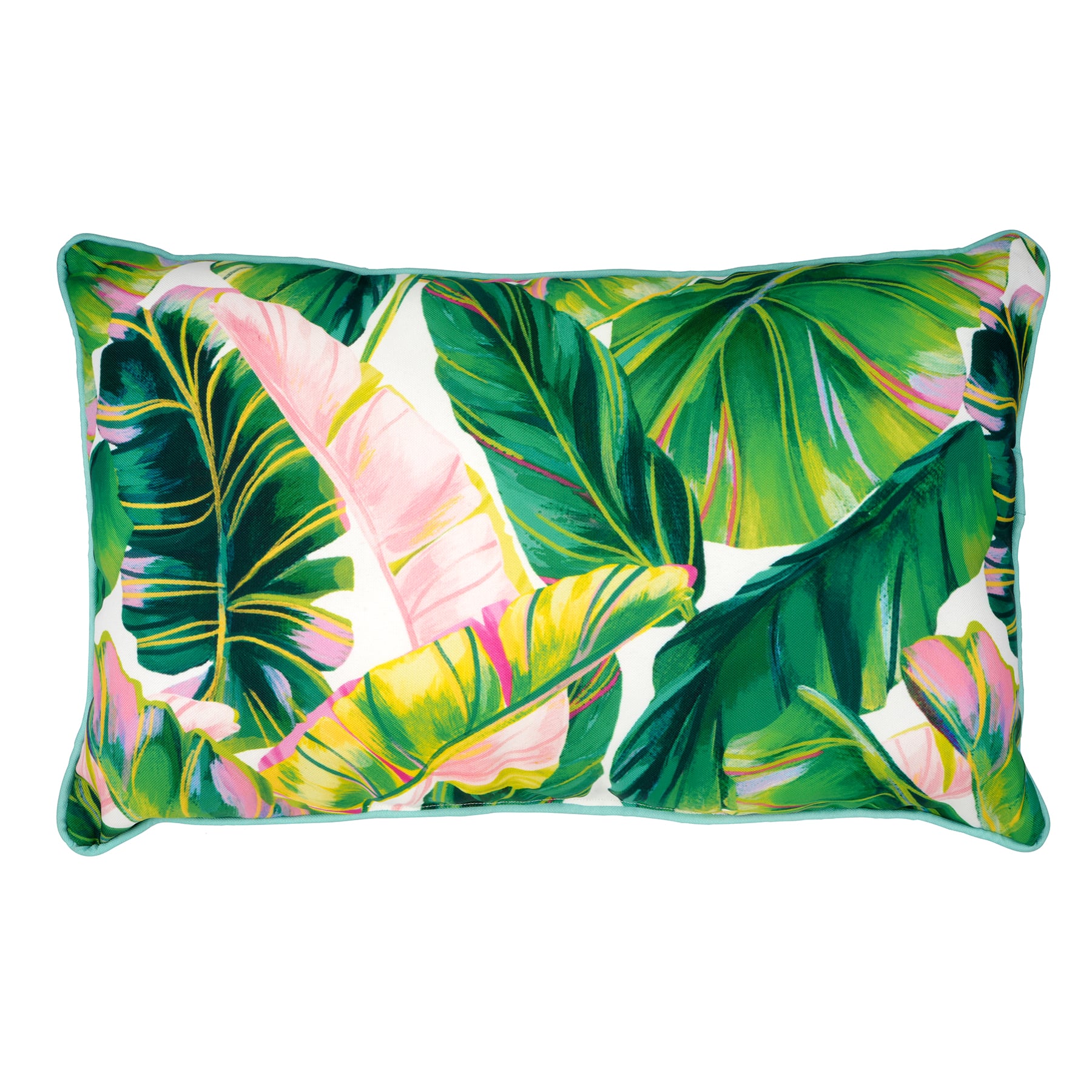 20&#x22; Green Tropical Leaf Outdoor Pillow by Ashland&#xAE;