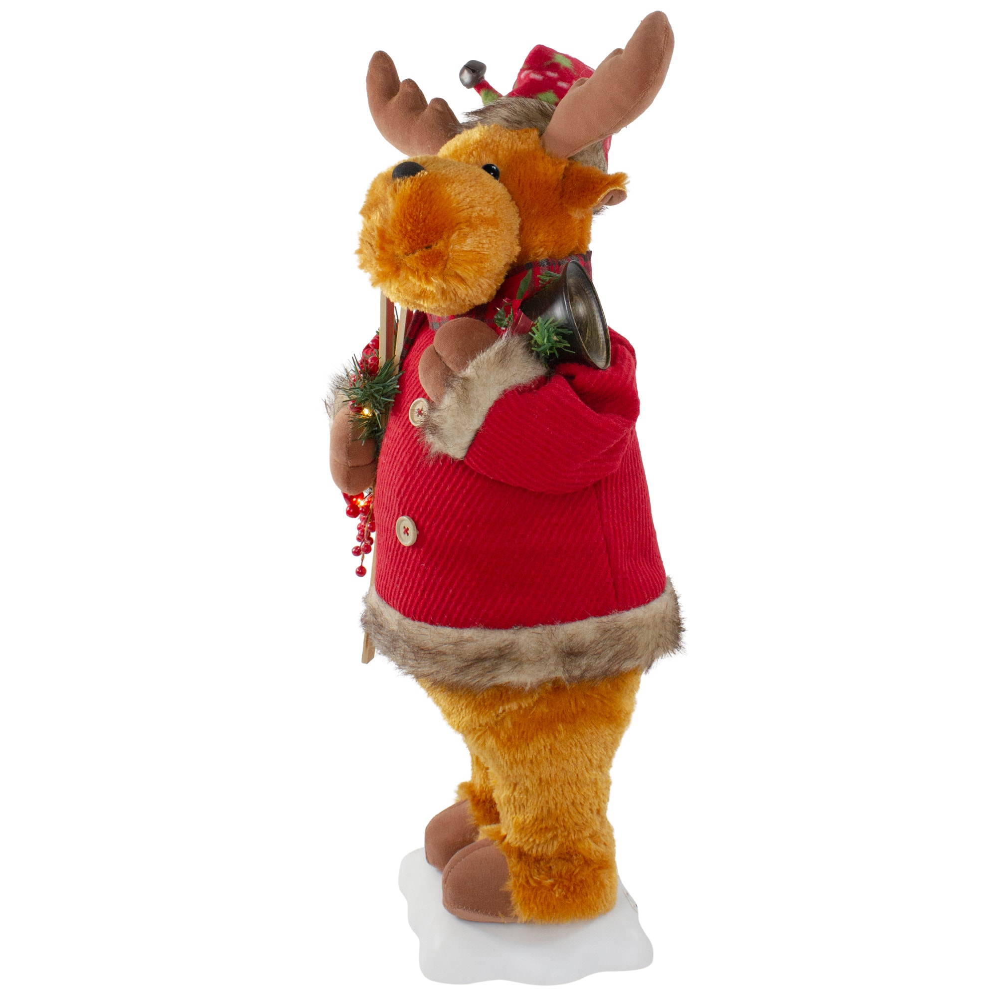 24&#x22; Lighted &#x26; Animated Musical Moose Christmas Figure