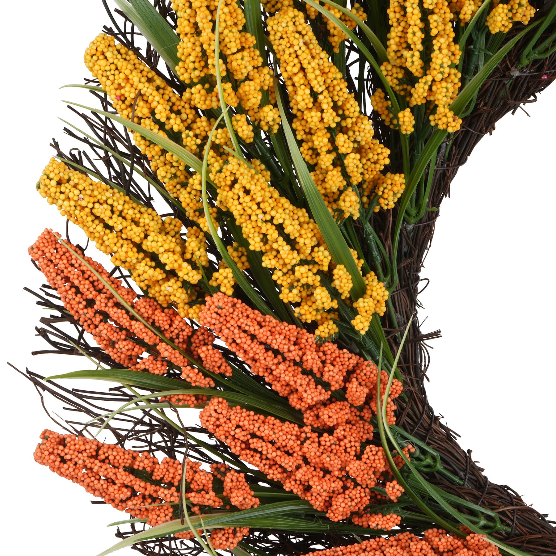22" Yellow, Orange & Pink Heather Wreath by Ashland®