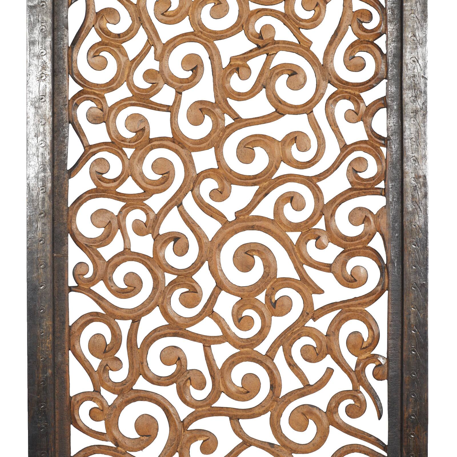 Brown Traditional Ornamental Wood Wall Decor, 51&#x22; x 24&#x22;