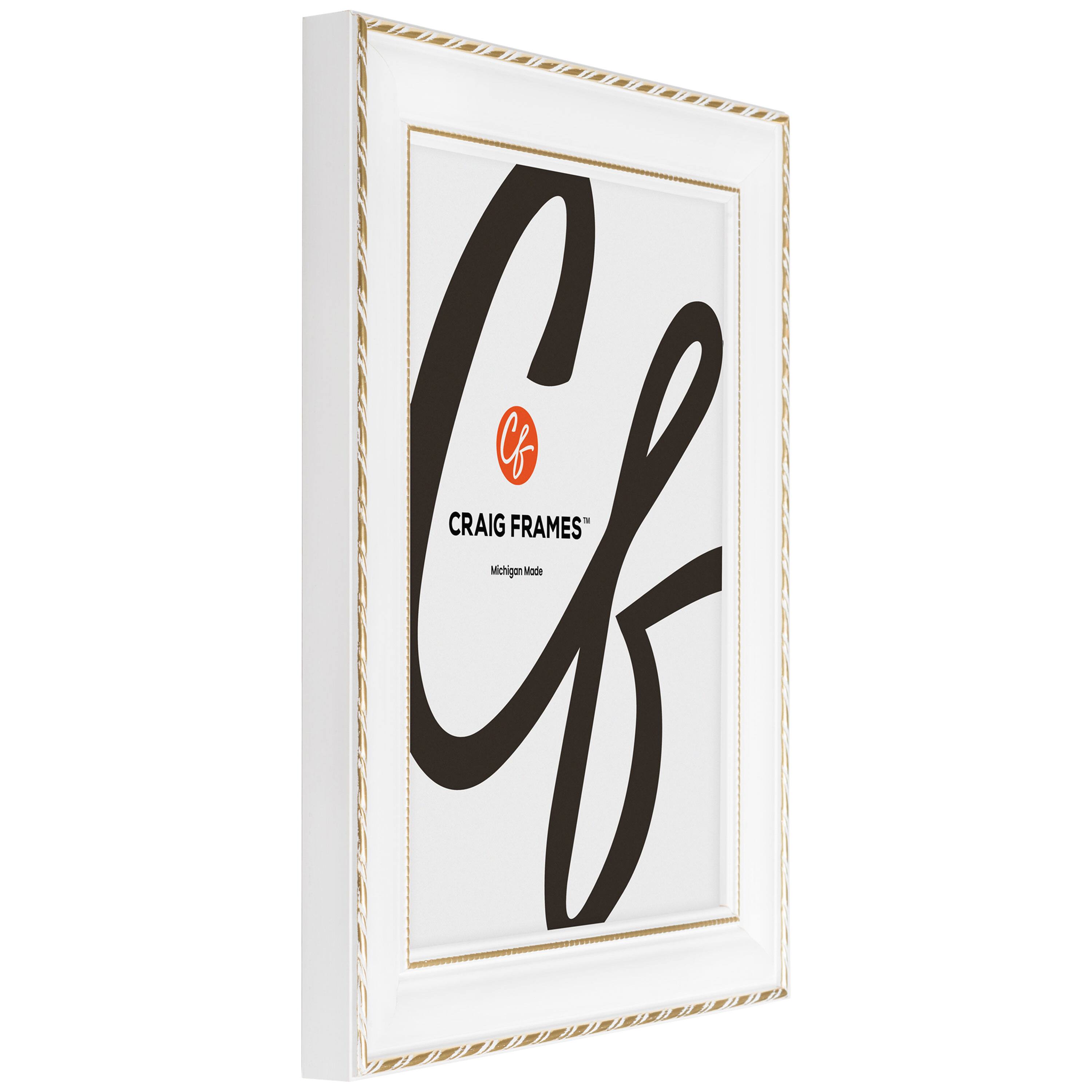 2 Pack Craig Frames Victoria White and Gold Picture Frame