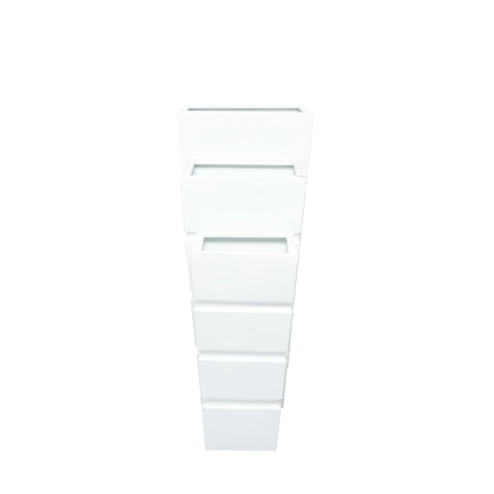 White Modern Planter, Set of 3" 13", 10", 15"