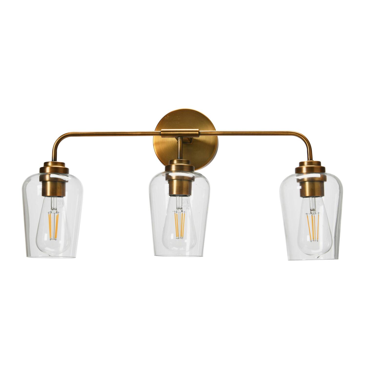 Hello Honey® Robert Stevenson Lighting Holden Metal & Glass 3-Light Vanity