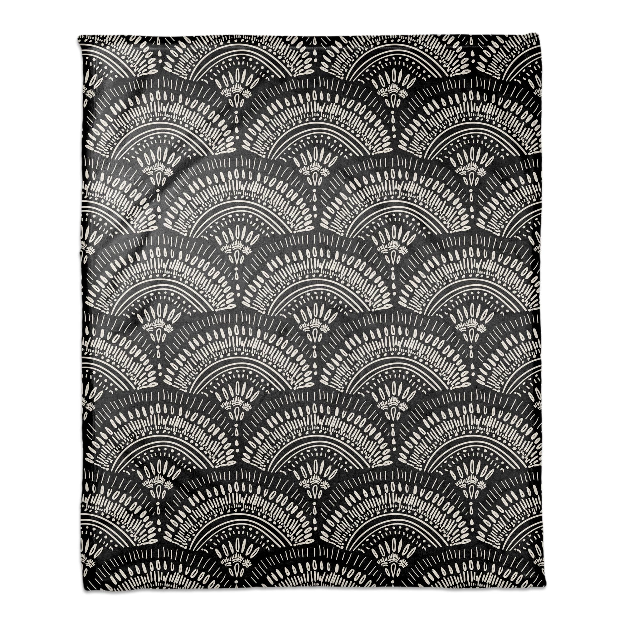 50" x 60" Bohemian Sketch Pattern Coral Fleece Blanket