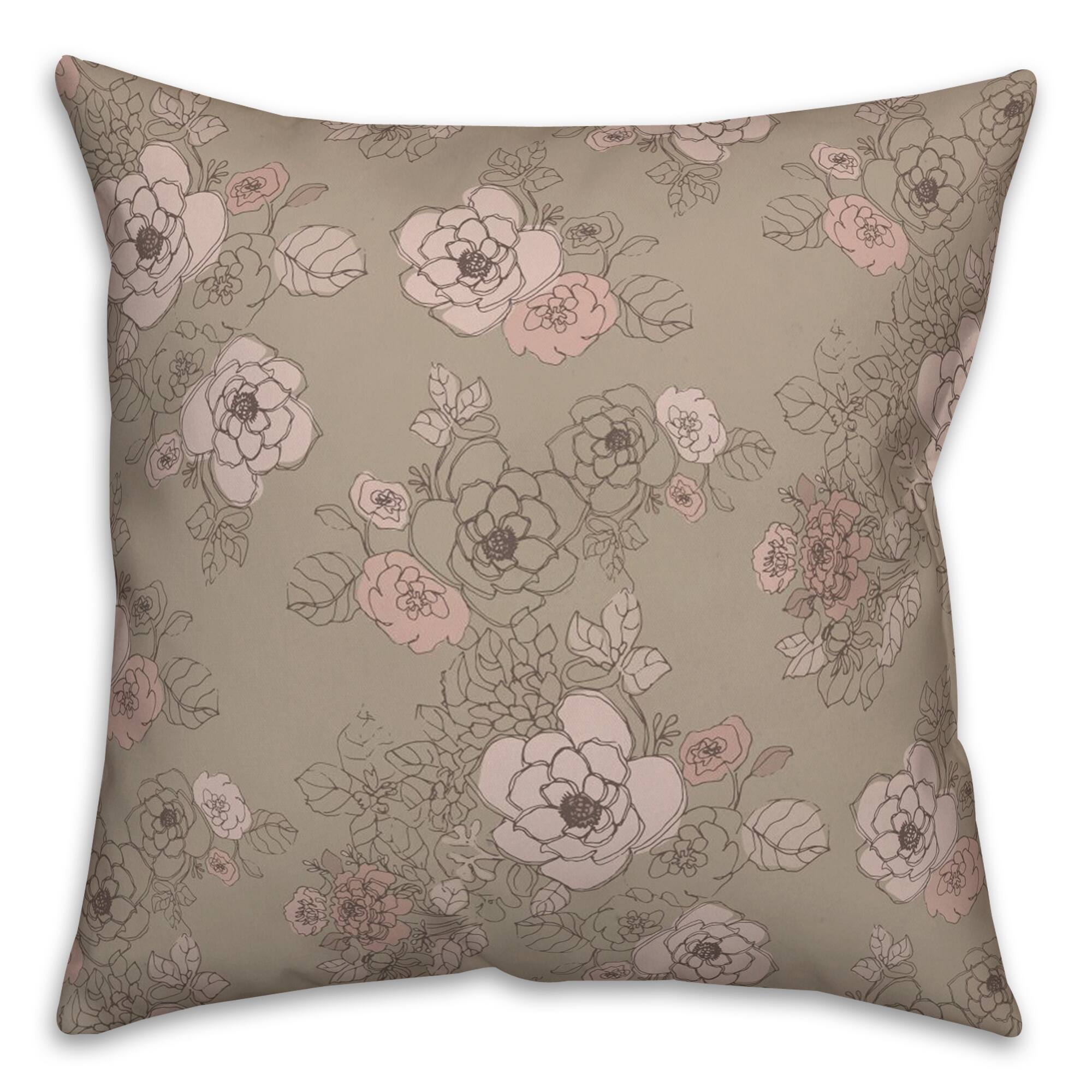 Intricate Floral Throw Pillow