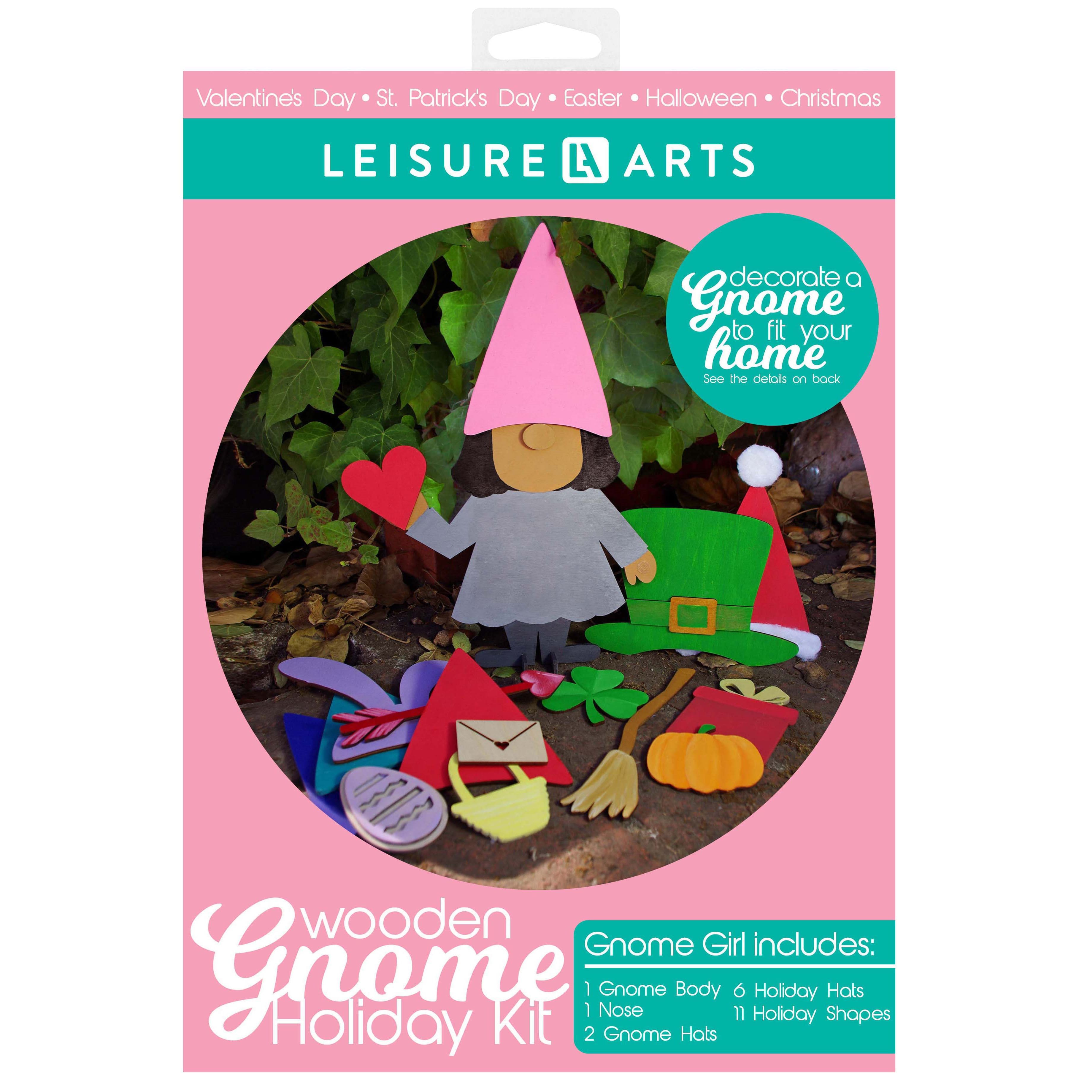 Leisure Arts&#xAE; Wooden Gnome Girl Holiday Kit