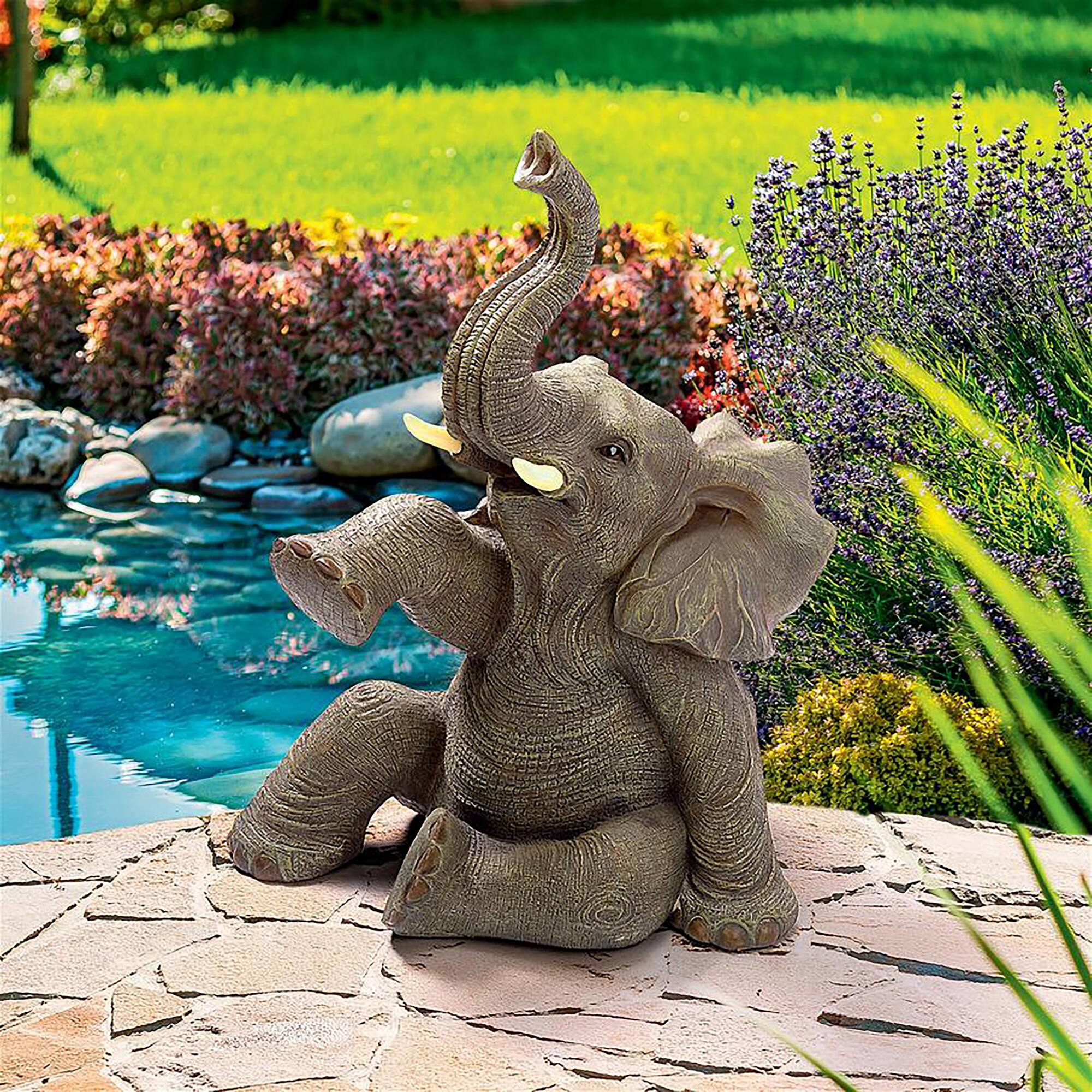 Design Toscano 20" Petey the Pint-Sized Elephant Garden Statue