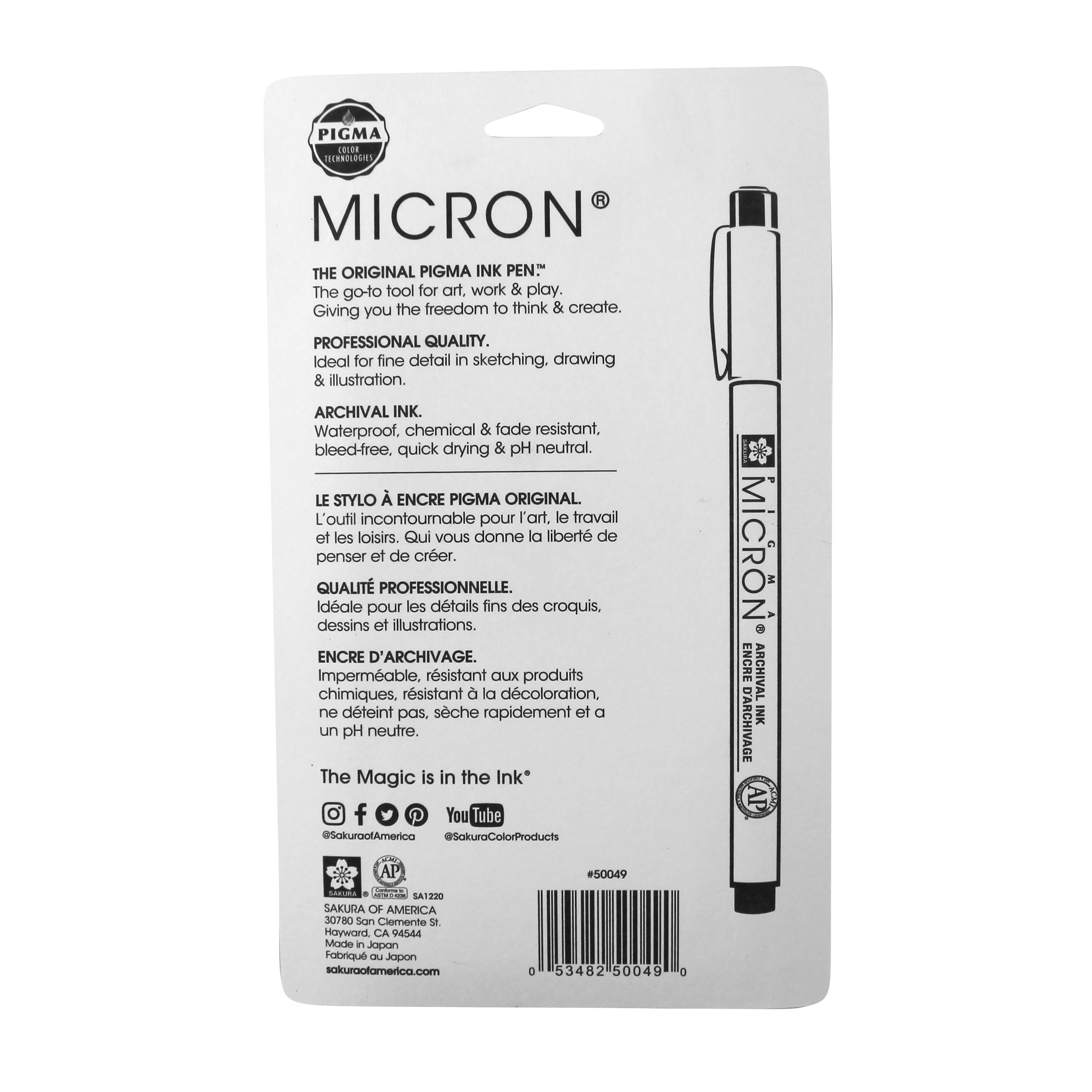 Micron&#xAE; 03 Mixed Colors Fine Line Ink Pens, 6ct.