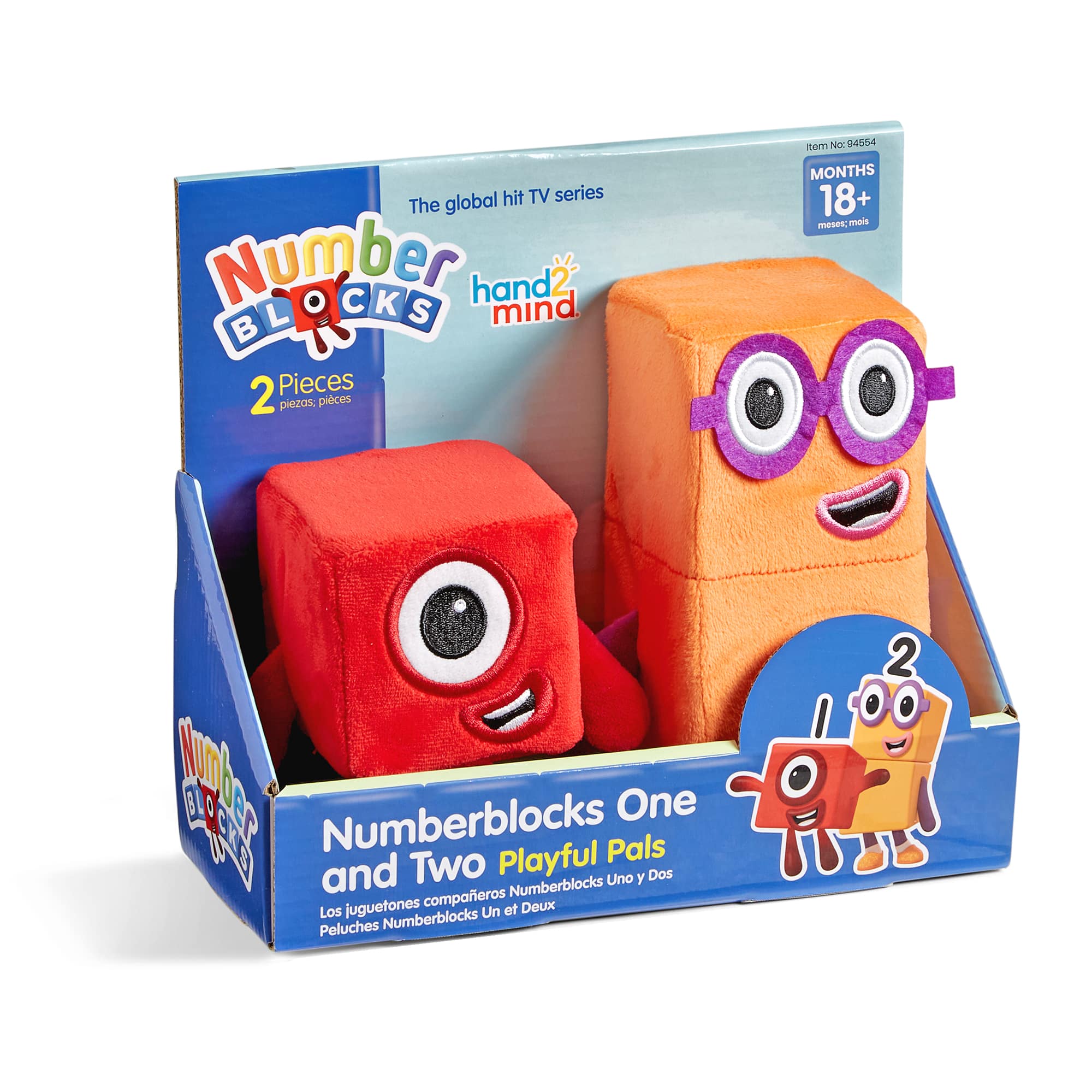 hand2mind® Numberblock 1 & 2 Playful Pals Plush Set