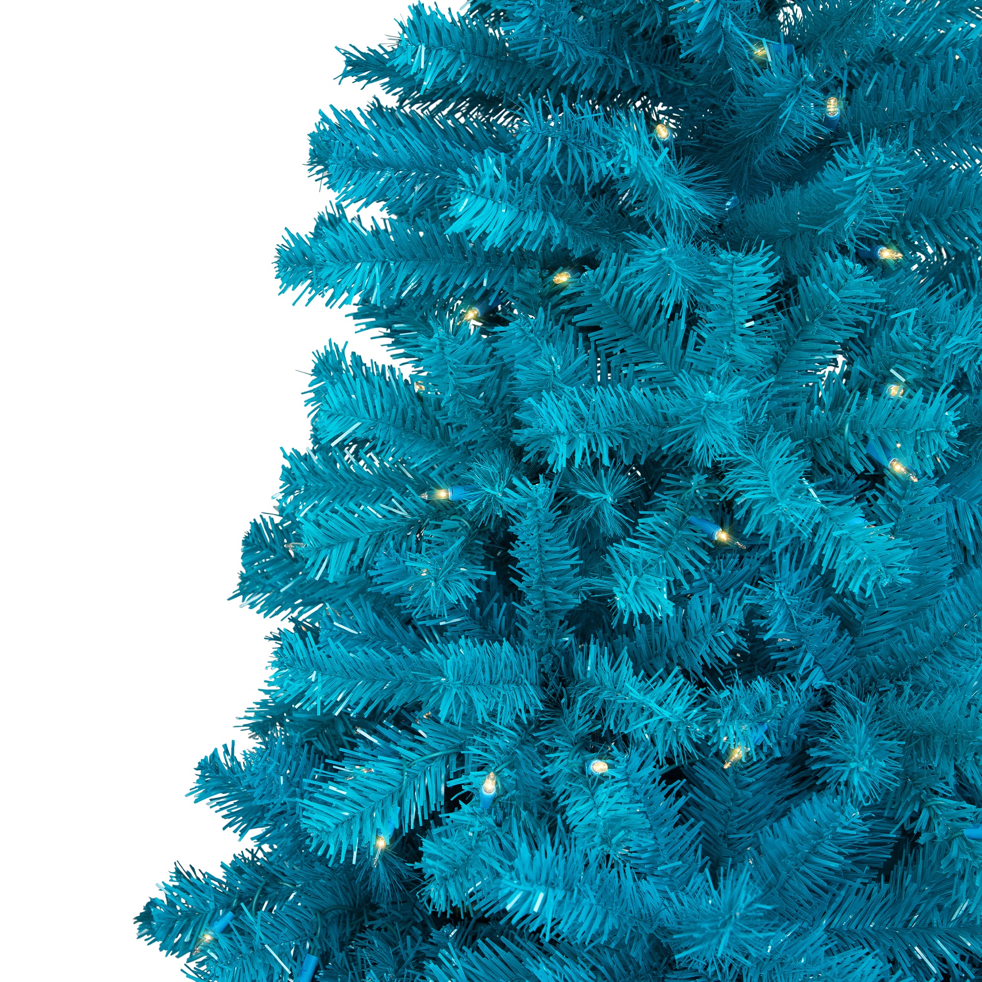 6ft. Pre-Lit Turquoise Medium Pine Artificial Christmas Tree, Clear Lights